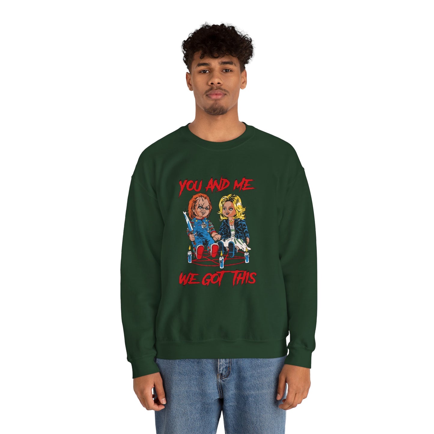 Chucky and bride Halloween Sweatshirt