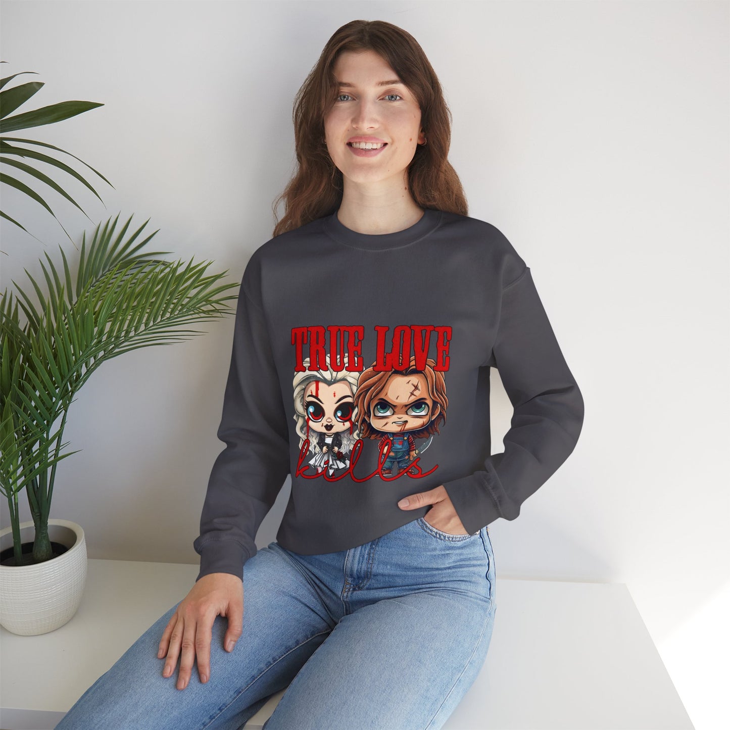 Chucky and bride Halloween Sweatshirt
