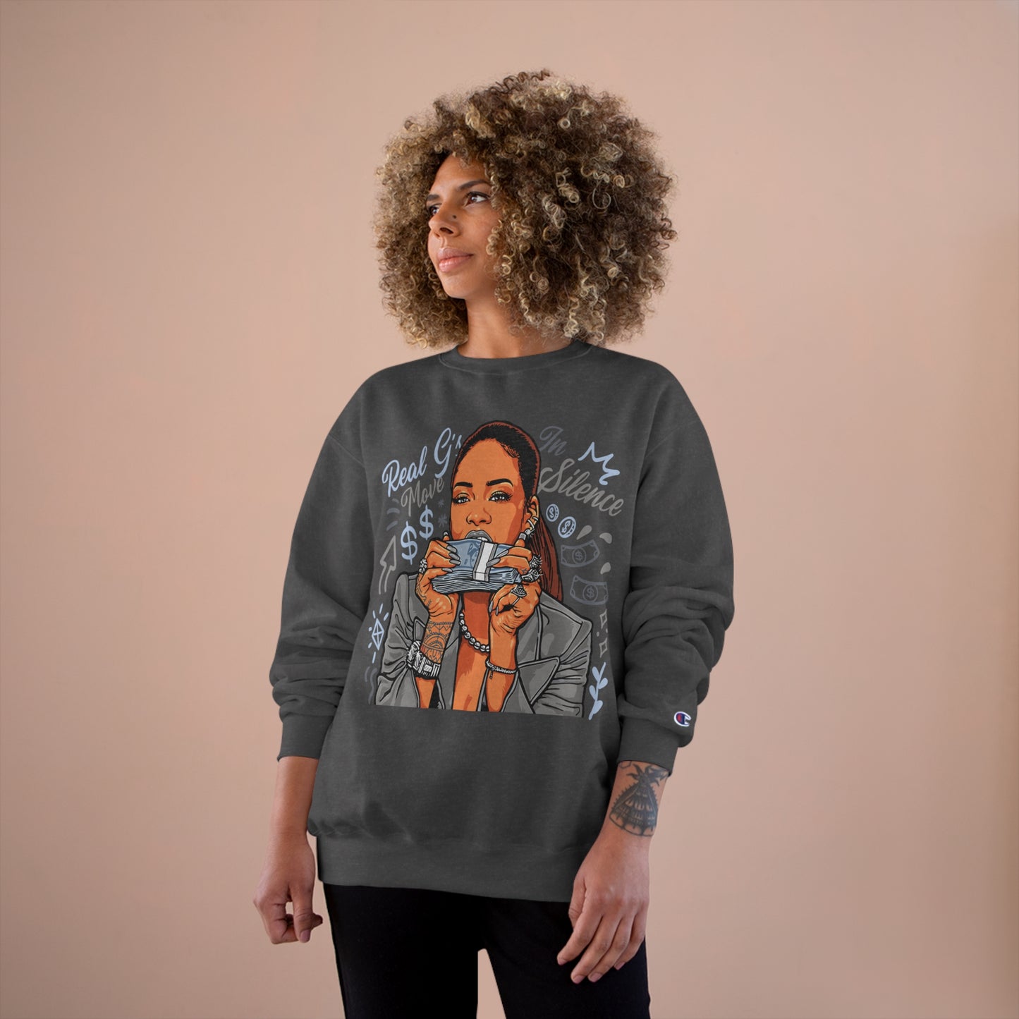 Real G's Move In Silence Champion Sweatshirt