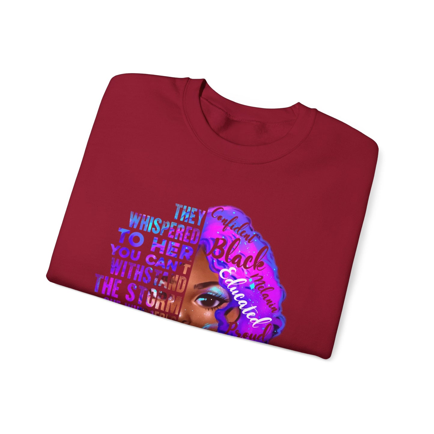 Black Educated Heavy Crew Sweatshirt