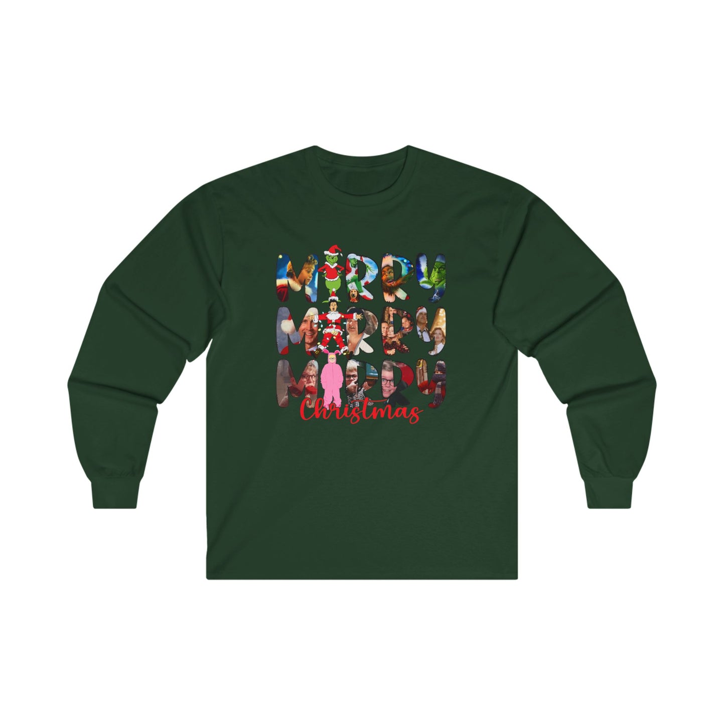 Merry Christmas Unisex Long Sleeve Tee - Festive Cotton Shirt
