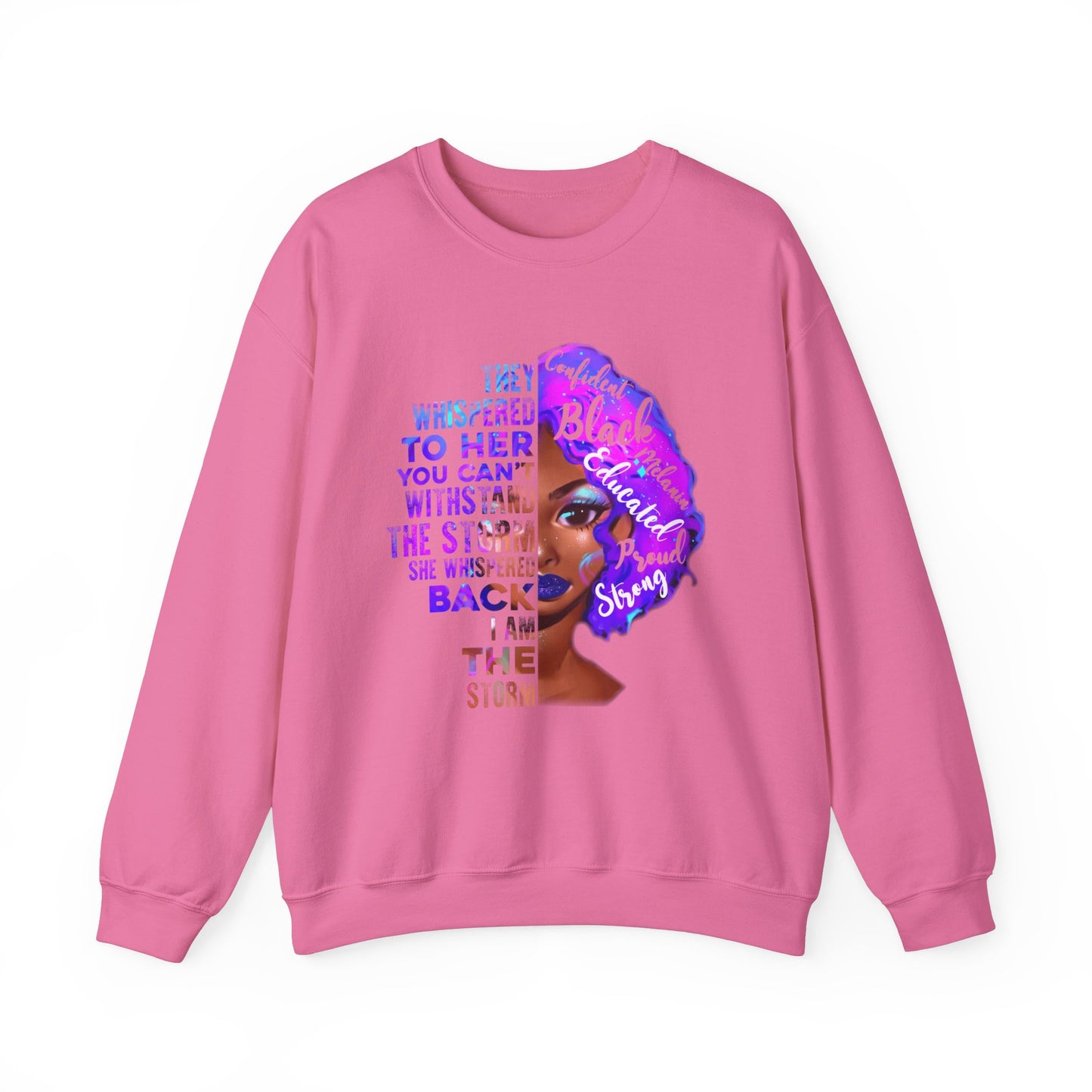 Black Educated Heavy Crew Sweatshirt