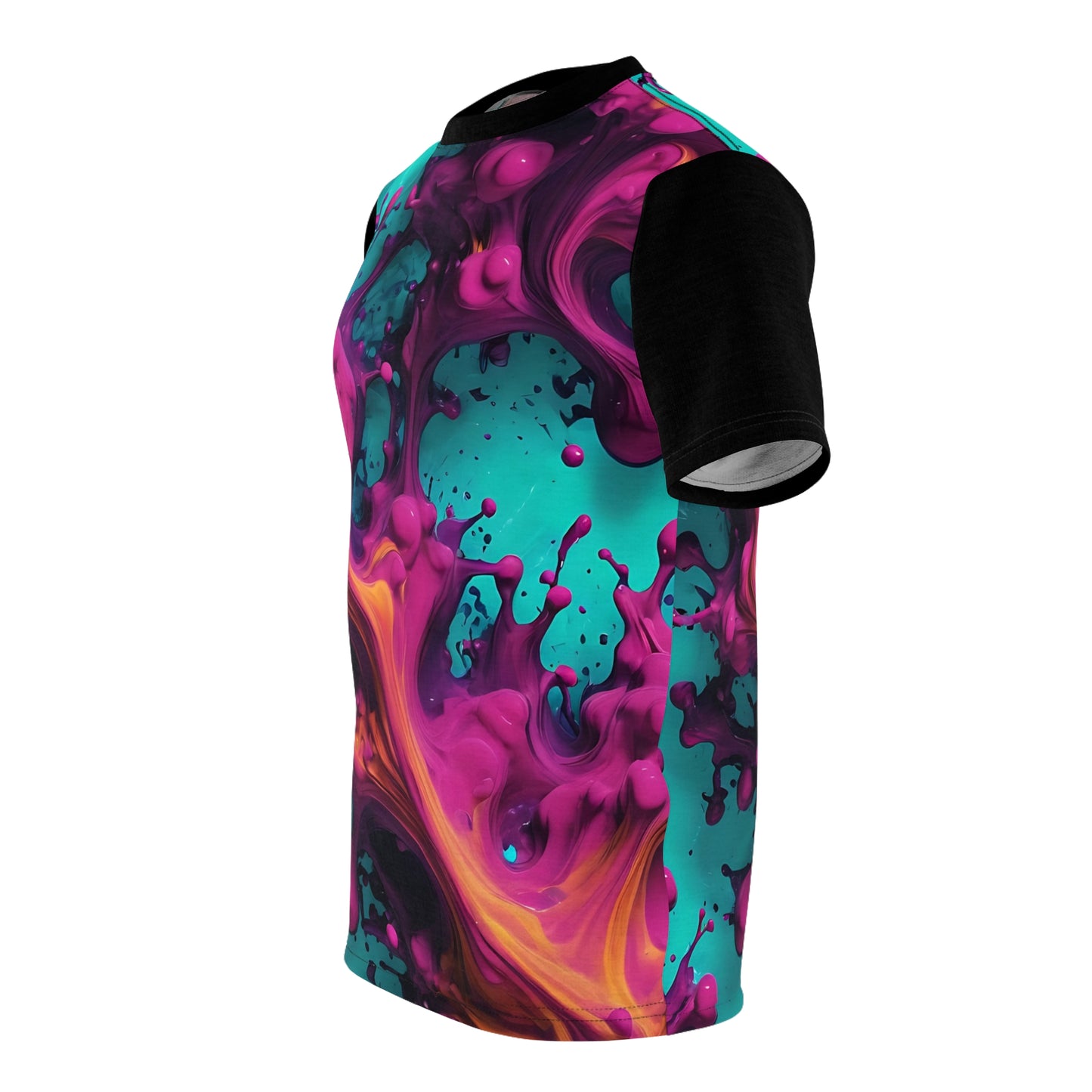 Vibrant Artistic Unisex Tee - Colorful Splash Design