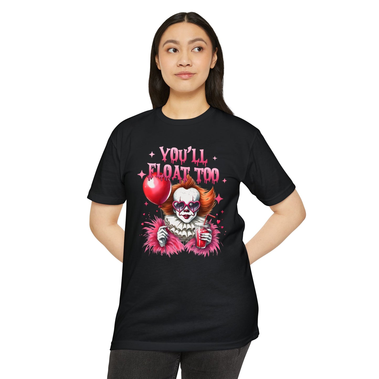 Spooky CVC Jersey T-Shirt - "You'll Float Too" Horror Tee