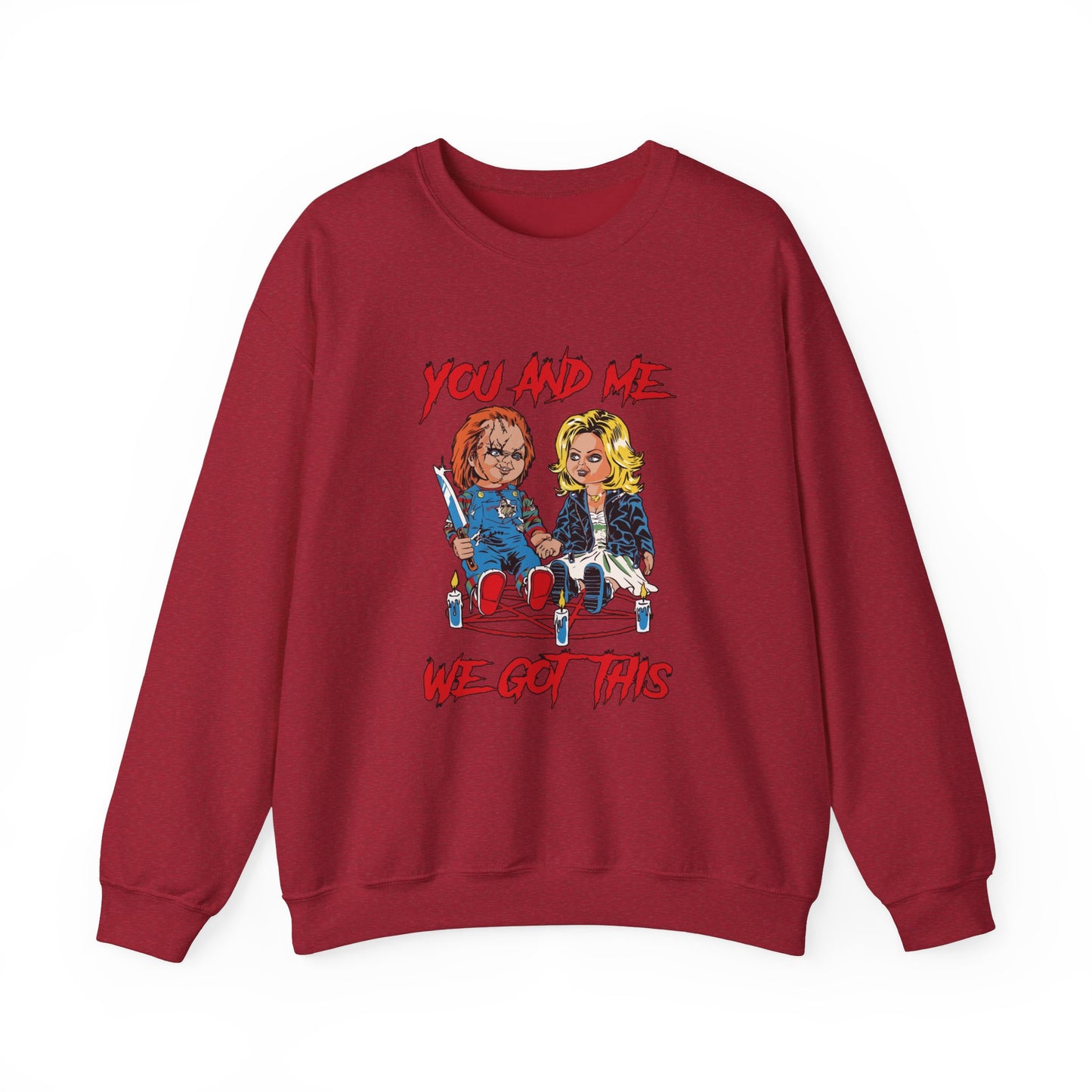 Chucky and bride Halloween Sweatshirt