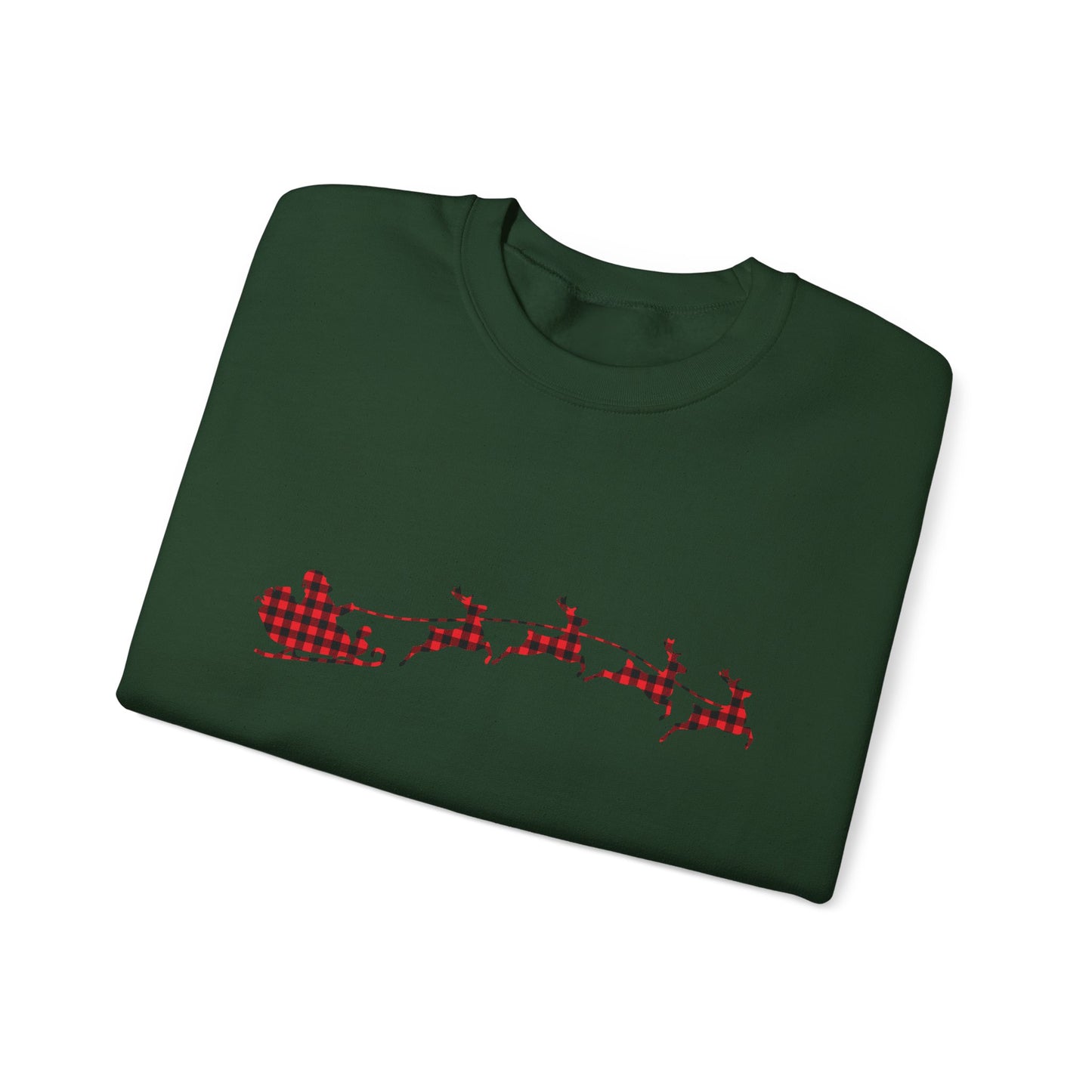 Unisex Christmas Crewneck Sweatshirt - Rudolph & Santa's Reindeer Treats Design