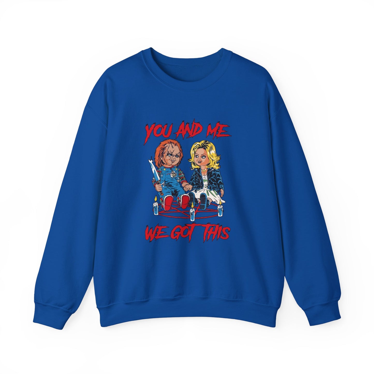 Chucky and bride Halloween Sweatshirt