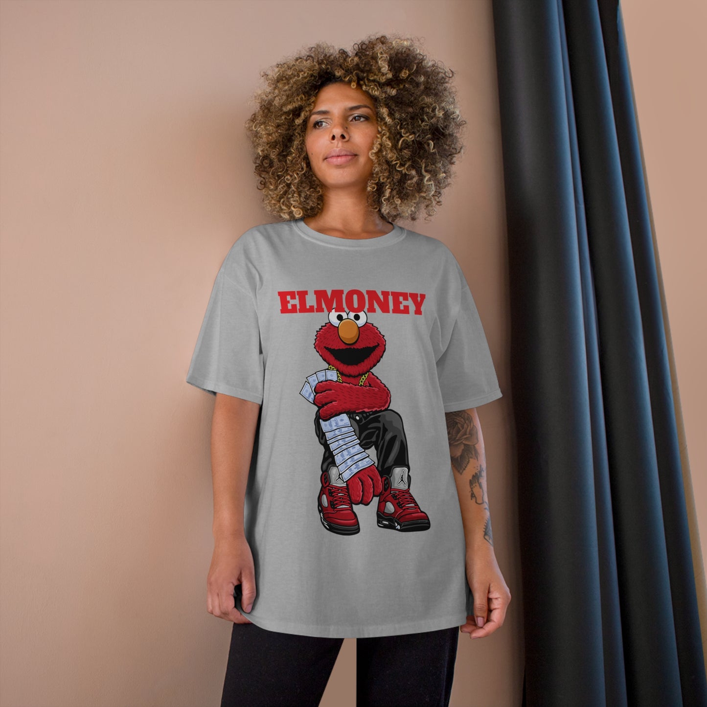 Elmo Champion T-Shirt with Money Design