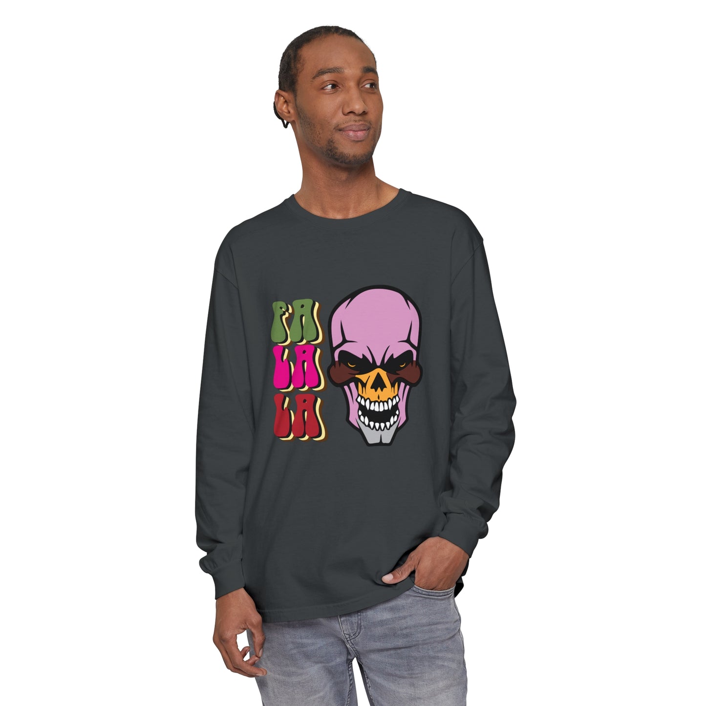 Skull Graphic Long Sleeve T-Shirt for Christmas