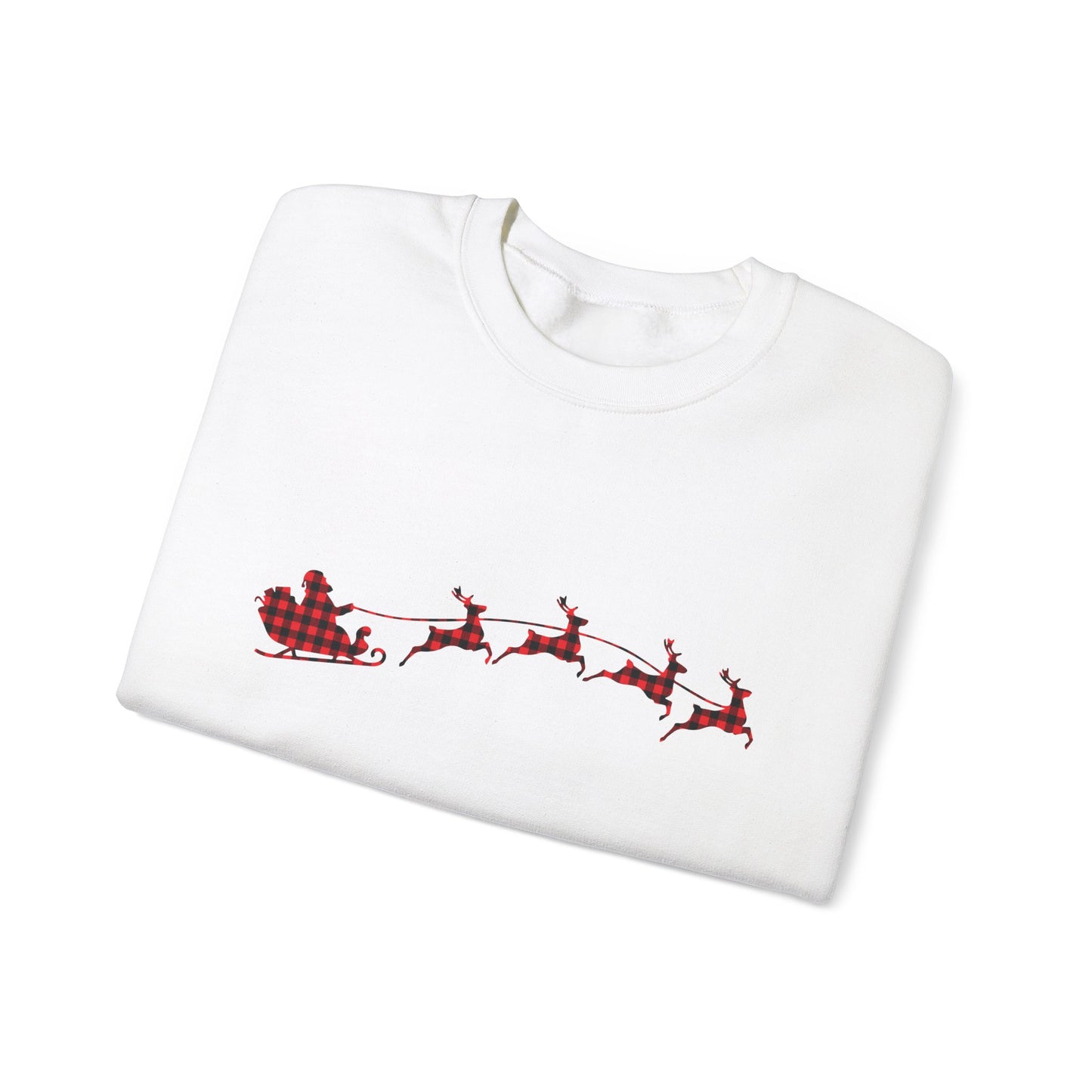 Unisex Christmas Crewneck Sweatshirt - Rudolph & Santa's Reindeer Treats Design