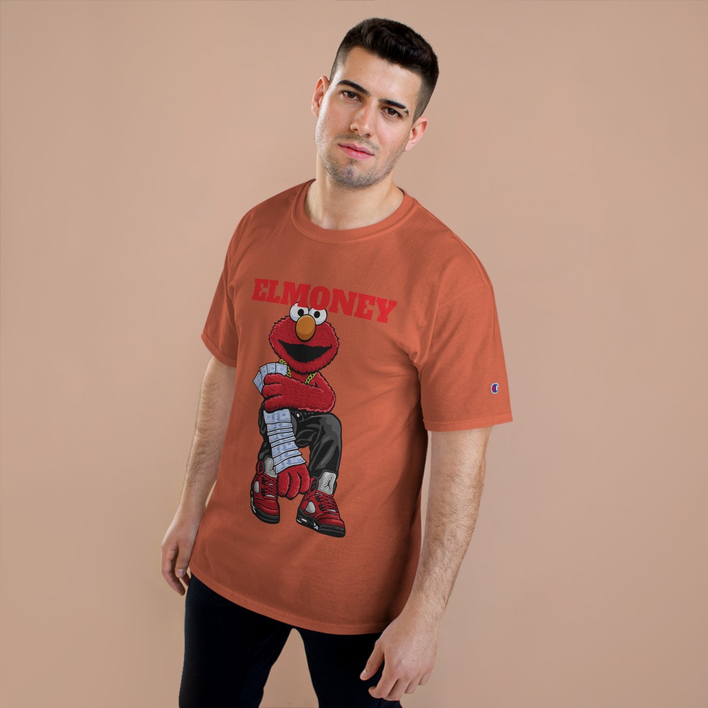 Elmo Champion T-Shirt with Money Design