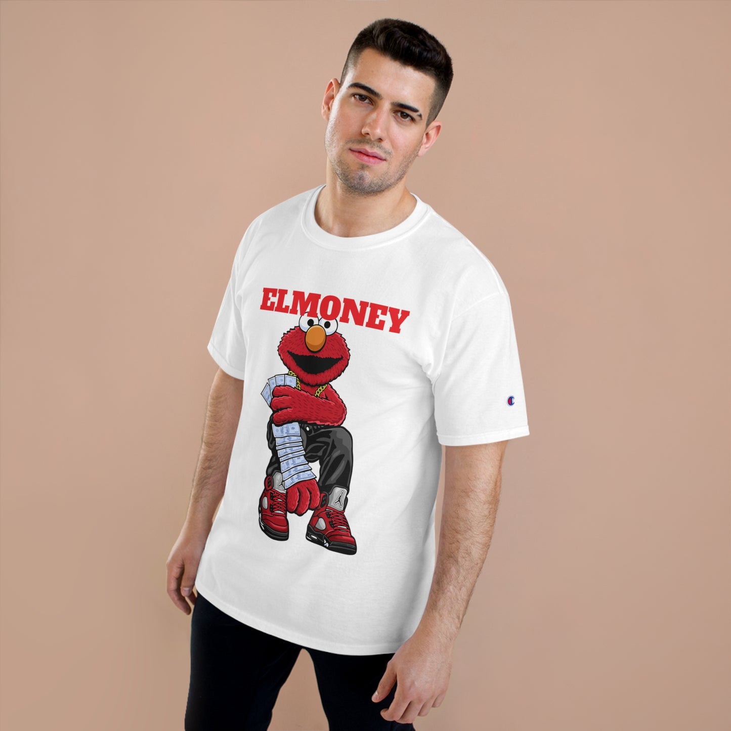 Elmo Champion T-Shirt with Money Design