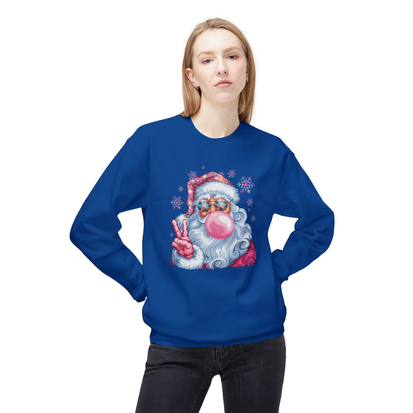 Santa Claus Midweight Softstyle Fleece Crewneck Sweatshirt