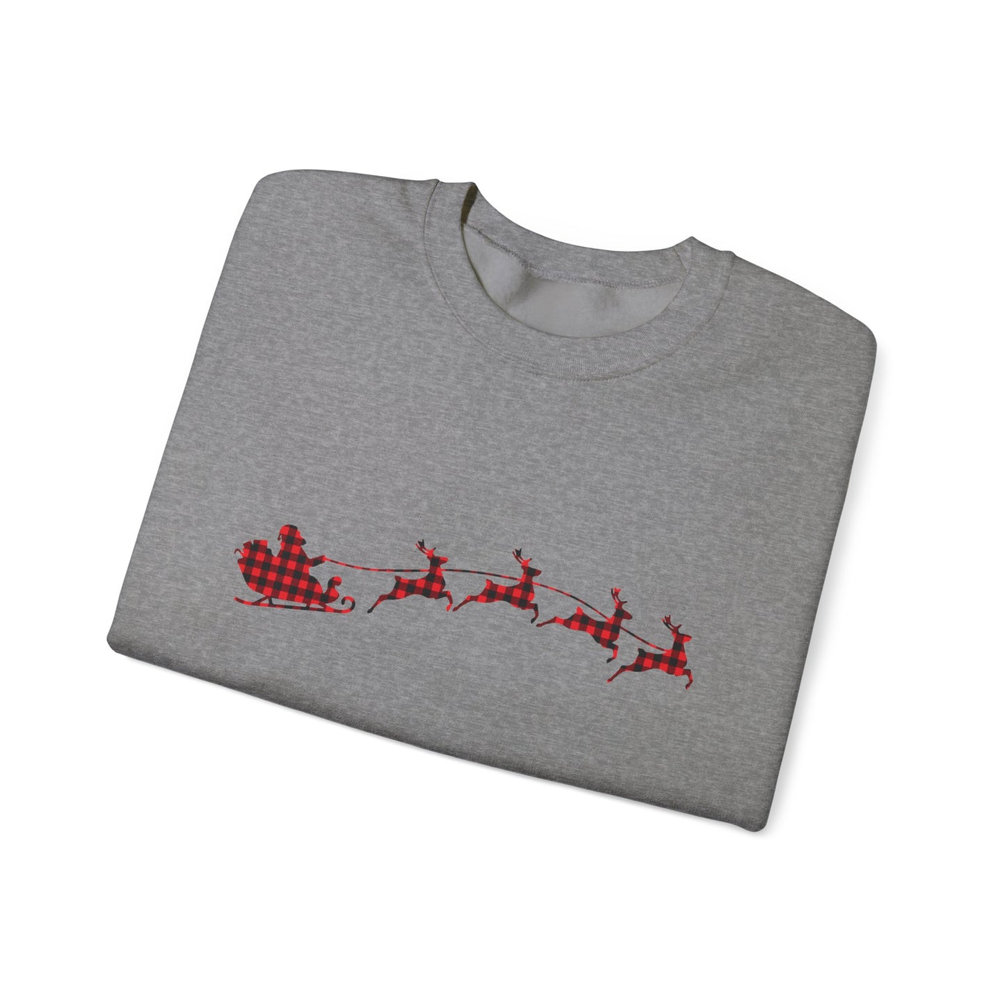 Unisex Christmas Crewneck Sweatshirt - Rudolph & Santa's Reindeer Treats Design