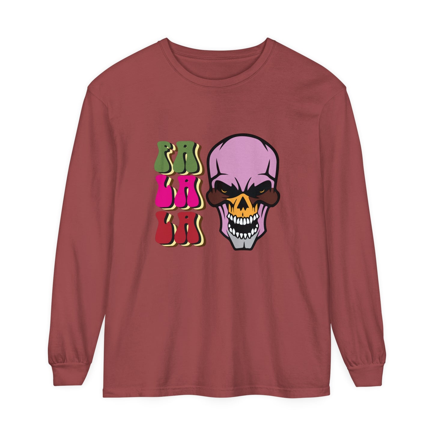 Skull Graphic Long Sleeve T-Shirt for Christmas