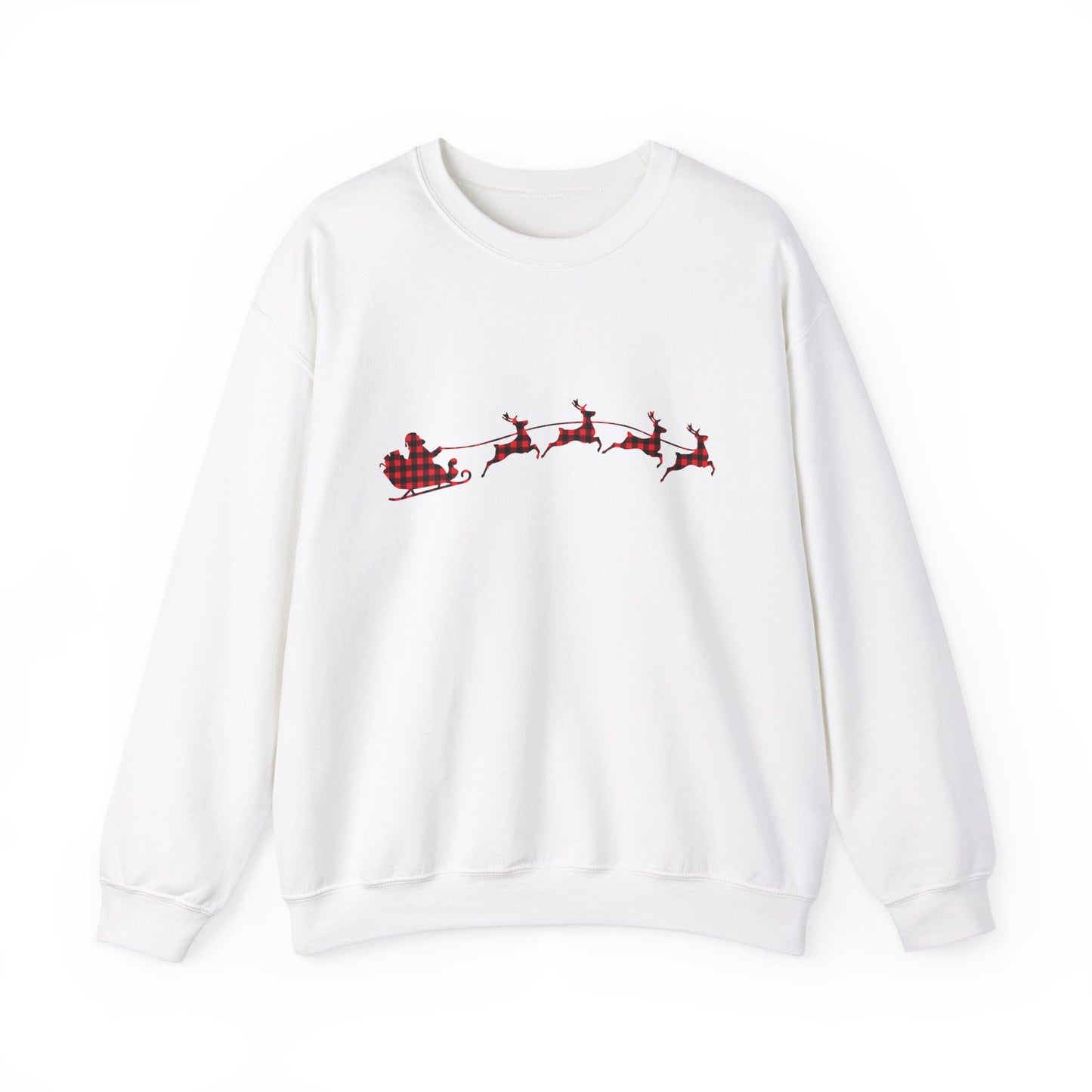 Unisex Christmas Crewneck Sweatshirt - Rudolph & Santa's Reindeer Treats Design