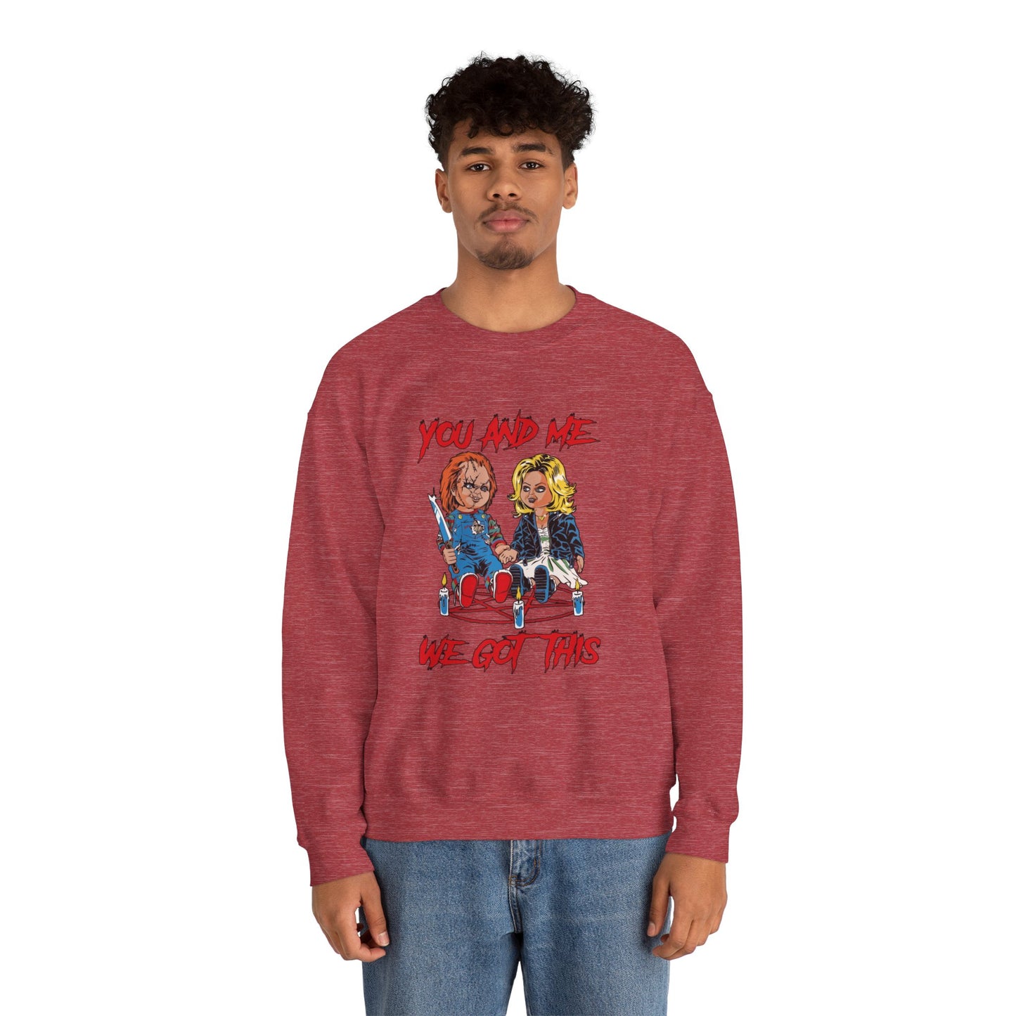 Chucky and bride Halloween Sweatshirt