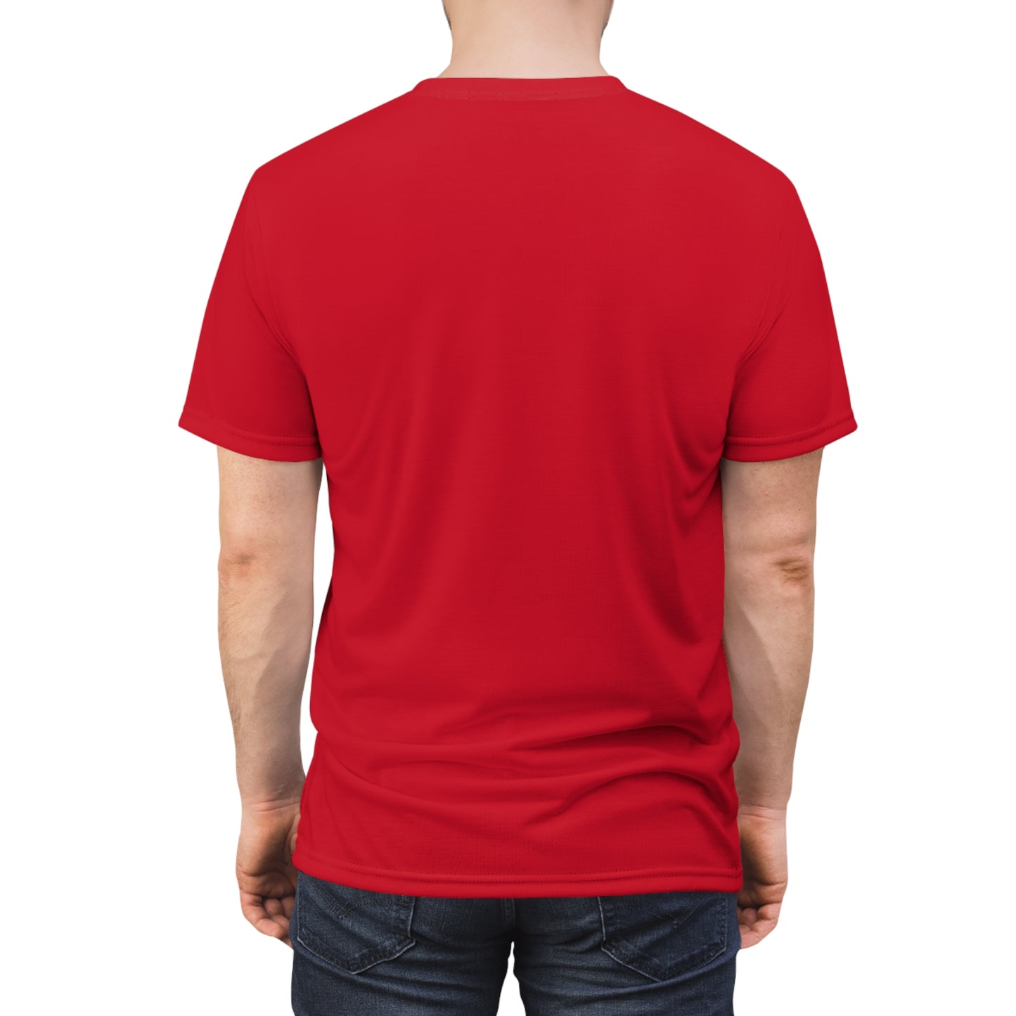 Unisex Graphic Tee - "Put on a Happy Face" Red Shirt for Bold Expressions