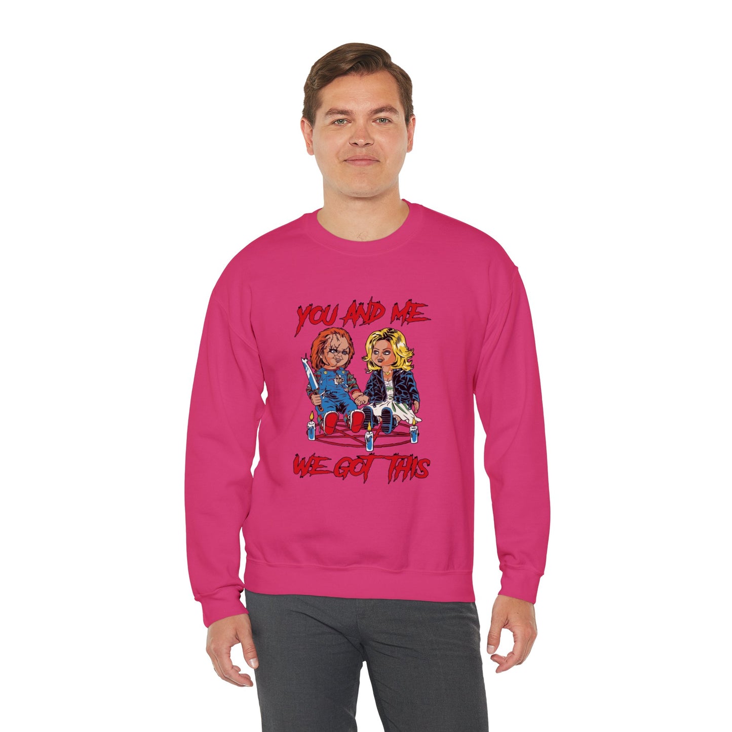 Chucky and bride Halloween Sweatshirt