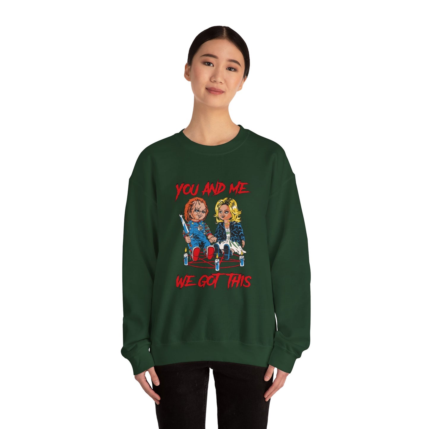 Chucky and bride Halloween Sweatshirt