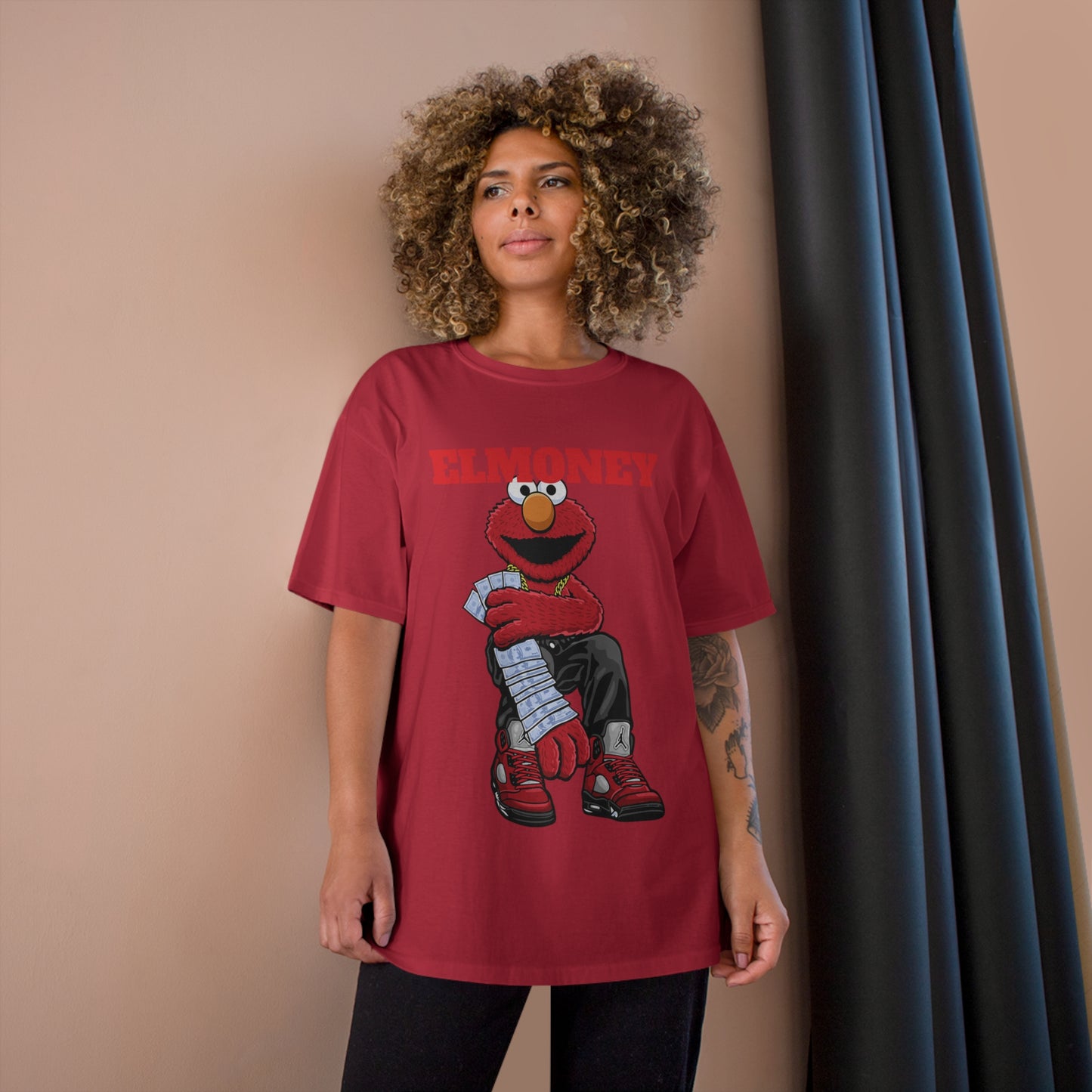 Elmo Champion T-Shirt with Money Design