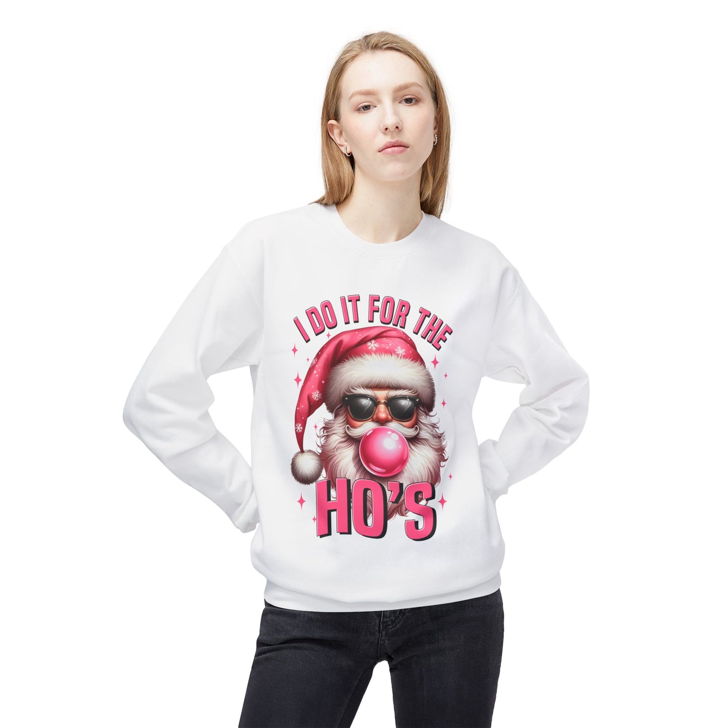 Santa Midweight Softstyle Fleece Crewneck Sweatshirt