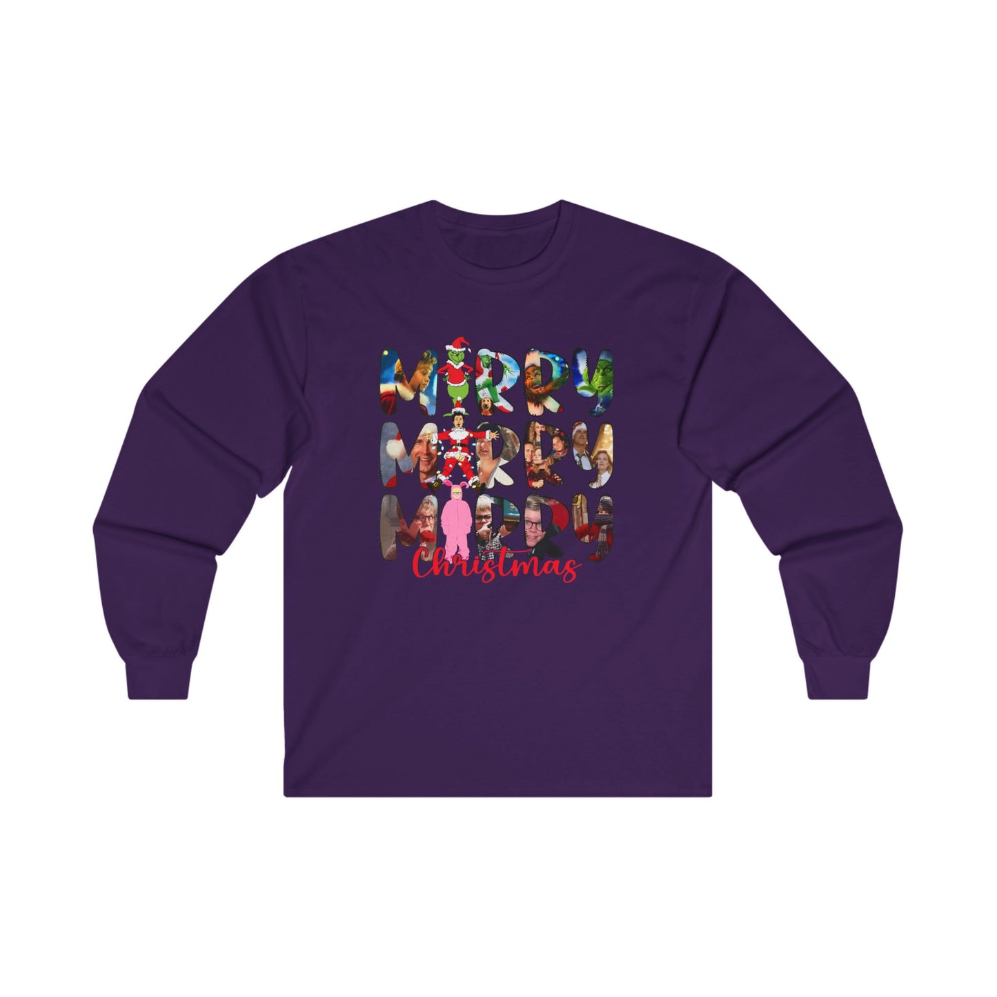 Merry Christmas Unisex Long Sleeve Tee - Festive Cotton Shirt