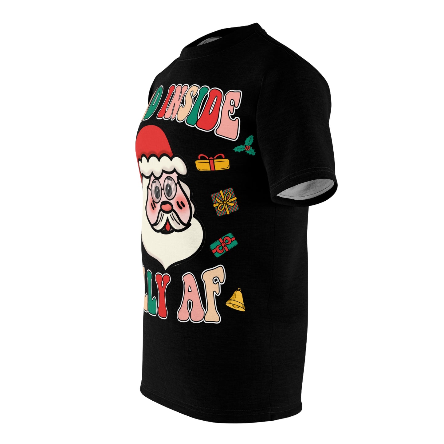 Funny Holiday Unisex Tee - 'Dead Inside Jolly AF' Christmas Shirt