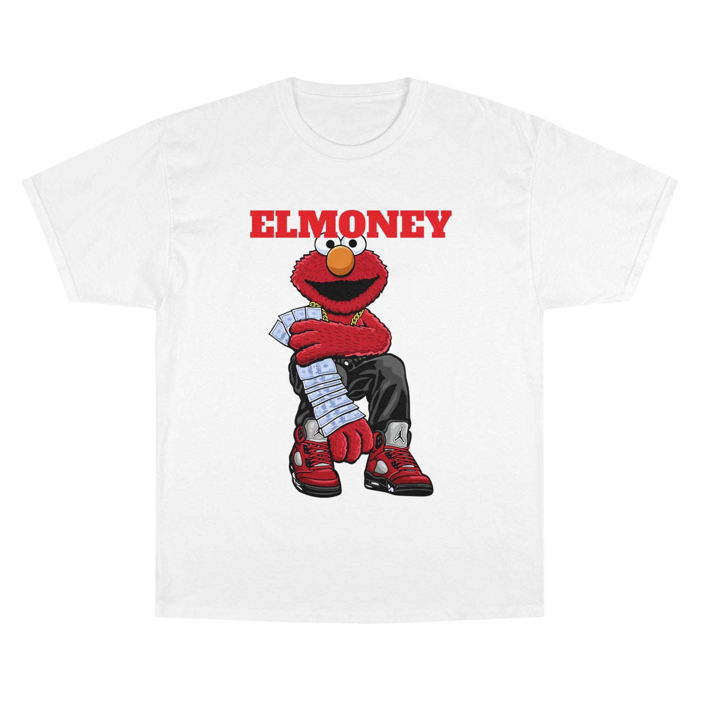 Elmo Champion T-Shirt with Money Design