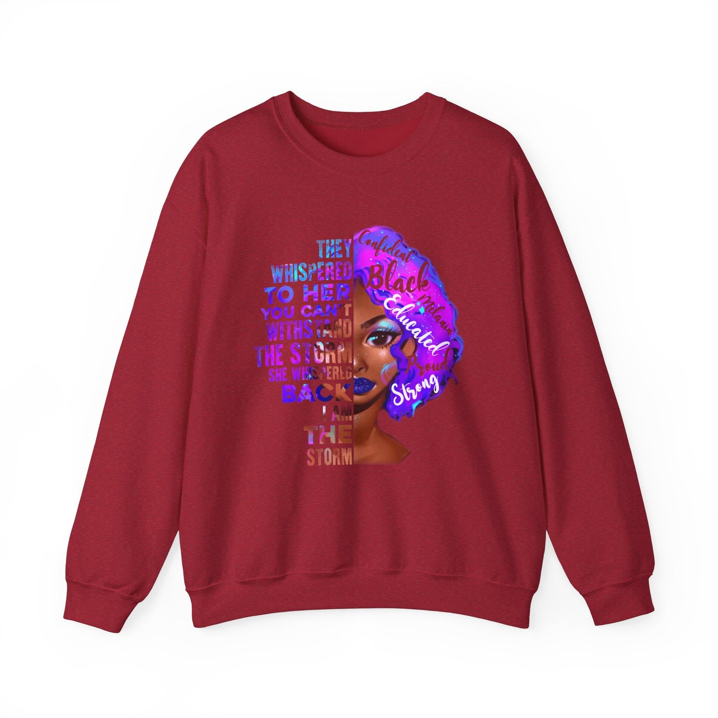 Black Educated Heavy Crew Sweatshirt
