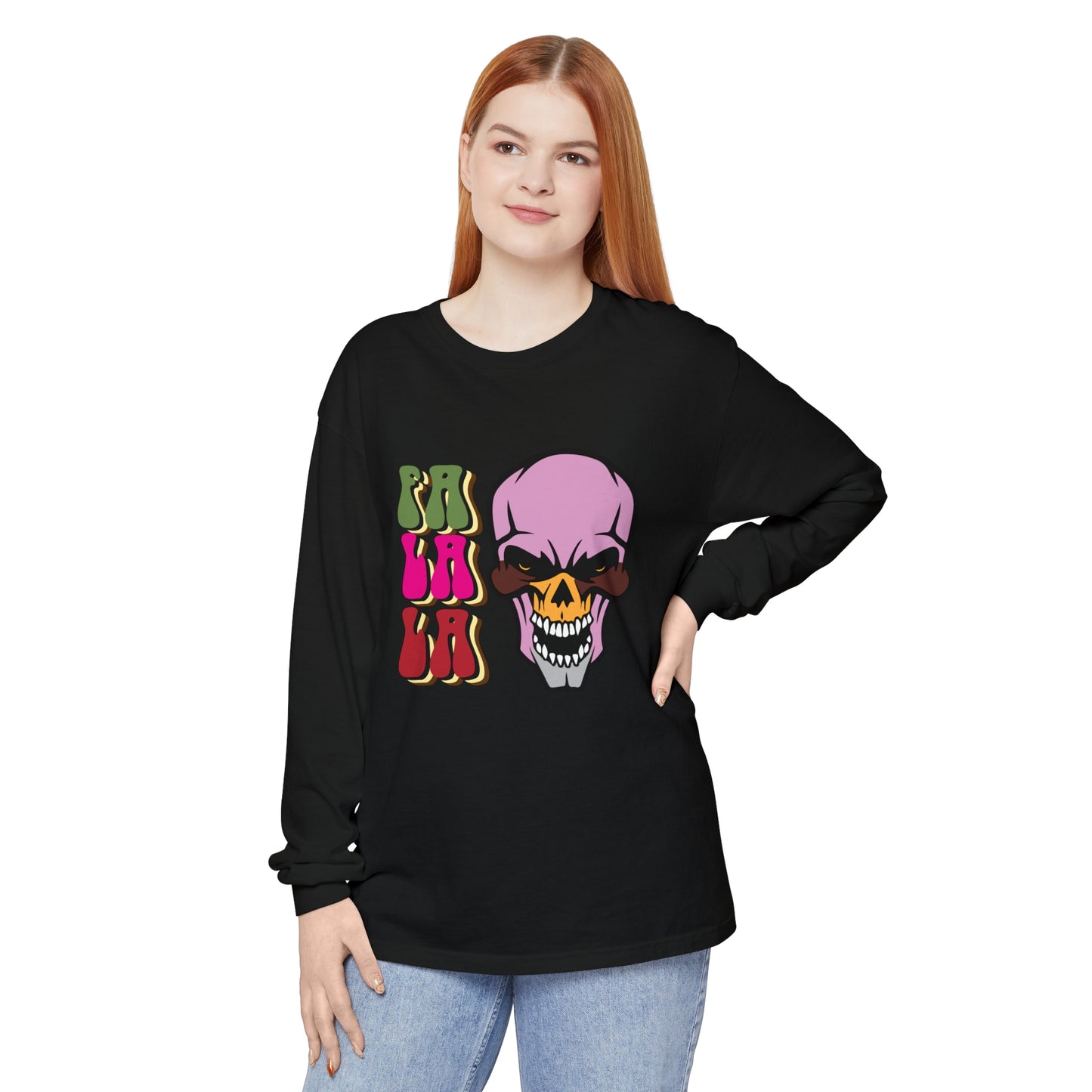 Skull Graphic Long Sleeve T-Shirt for Christmas