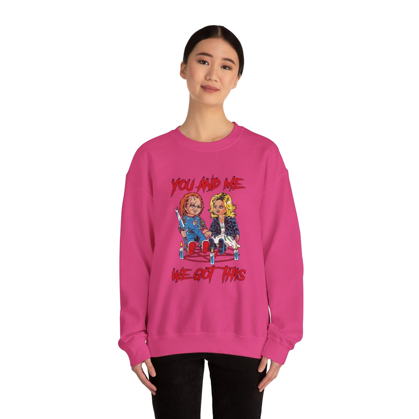 Chucky and bride Halloween Sweatshirt