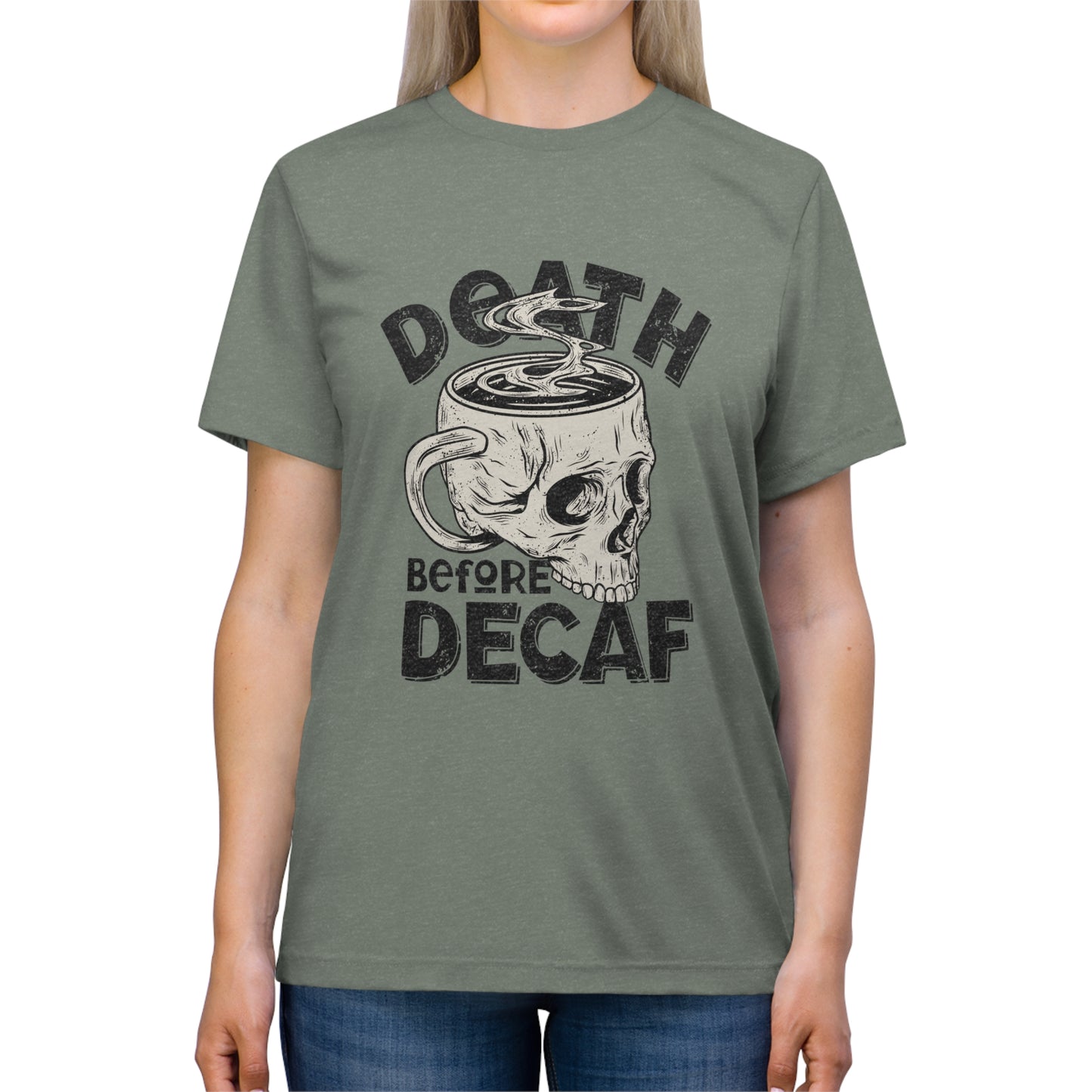 Death Before Coffee Triblend Tee
