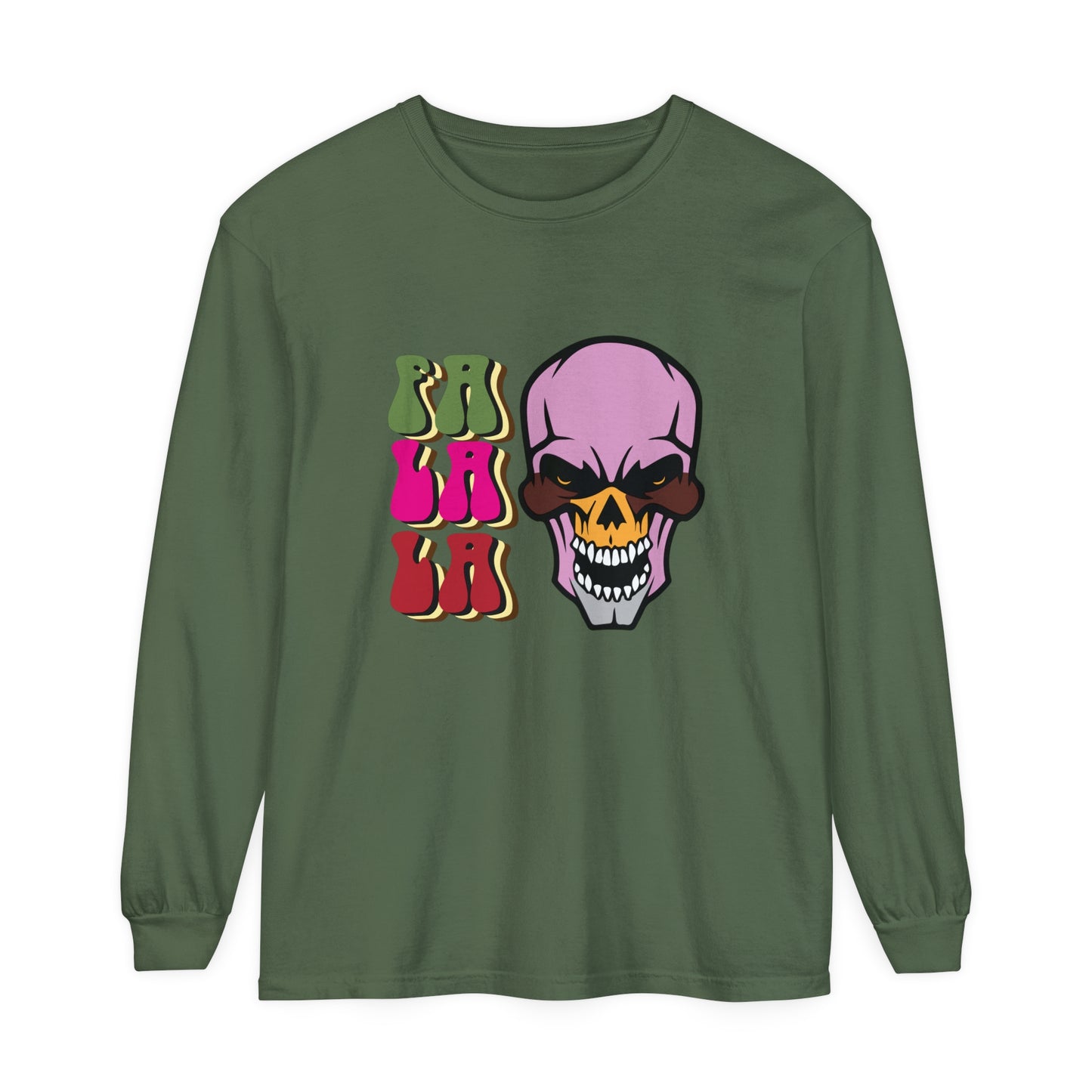 Skull Graphic Long Sleeve T-Shirt for Christmas