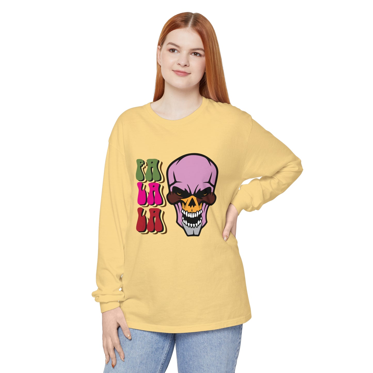 Skull Graphic Long Sleeve T-Shirt for Christmas
