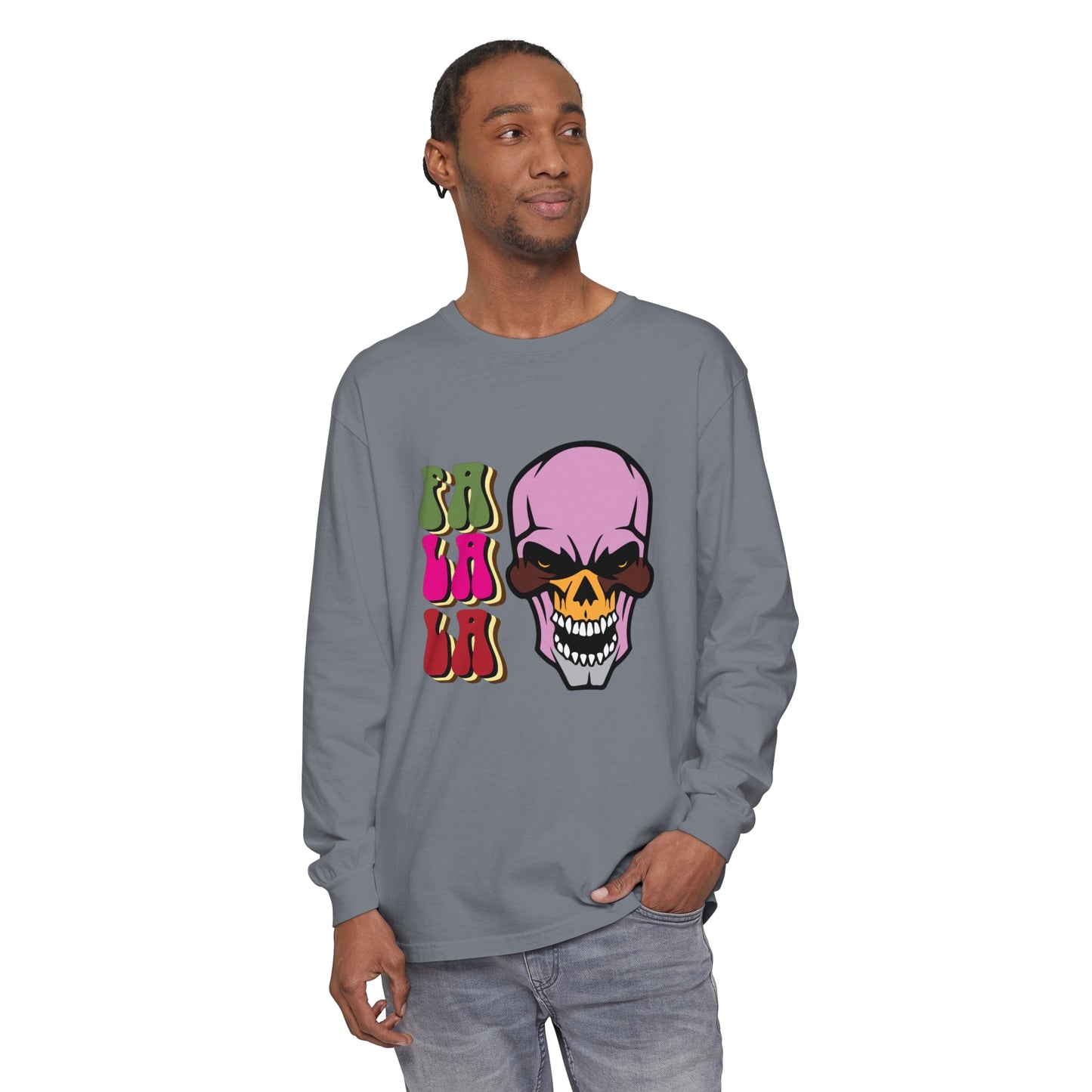 Skull Graphic Long Sleeve T-Shirt for Christmas