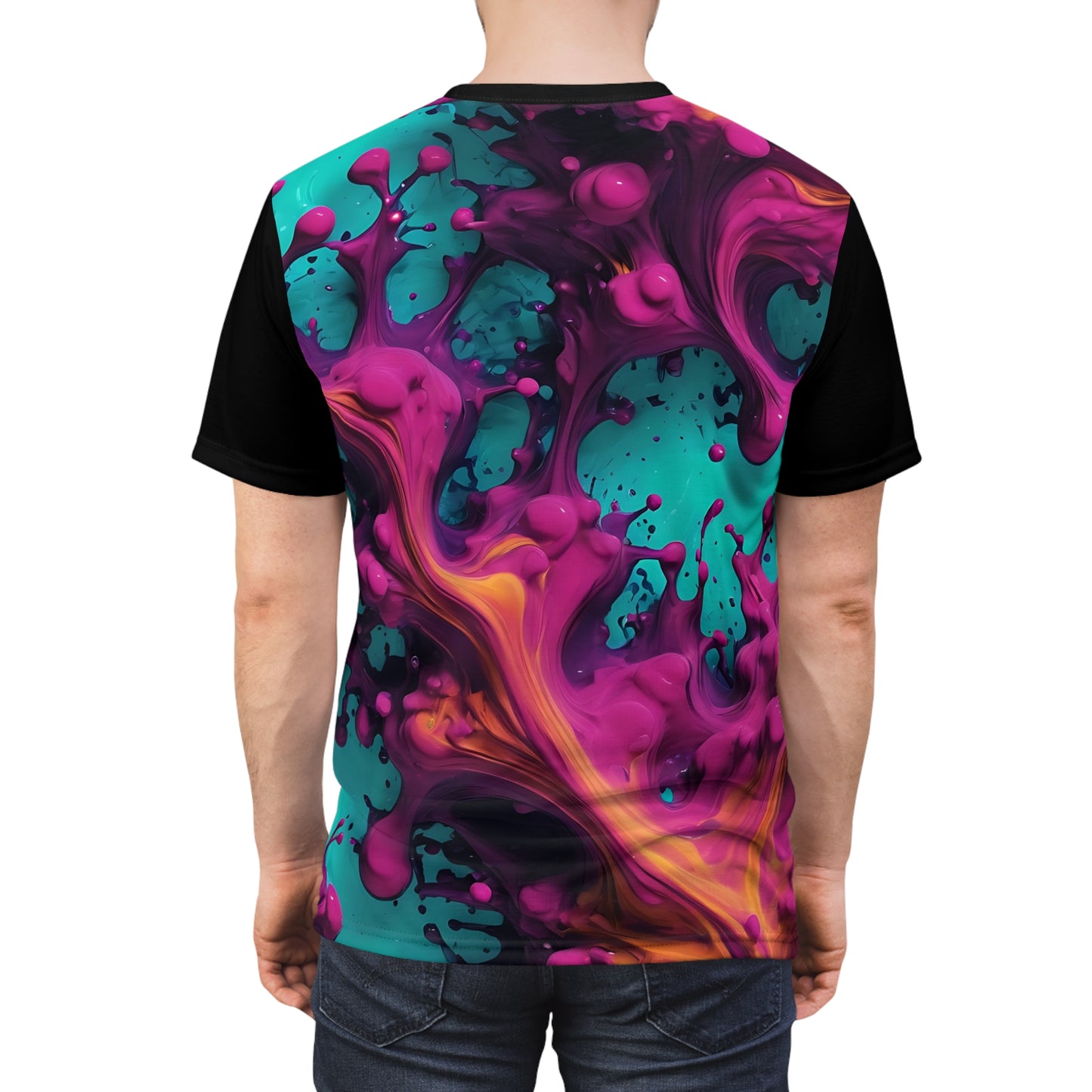 Vibrant Artistic Unisex Tee - Colorful Splash Design