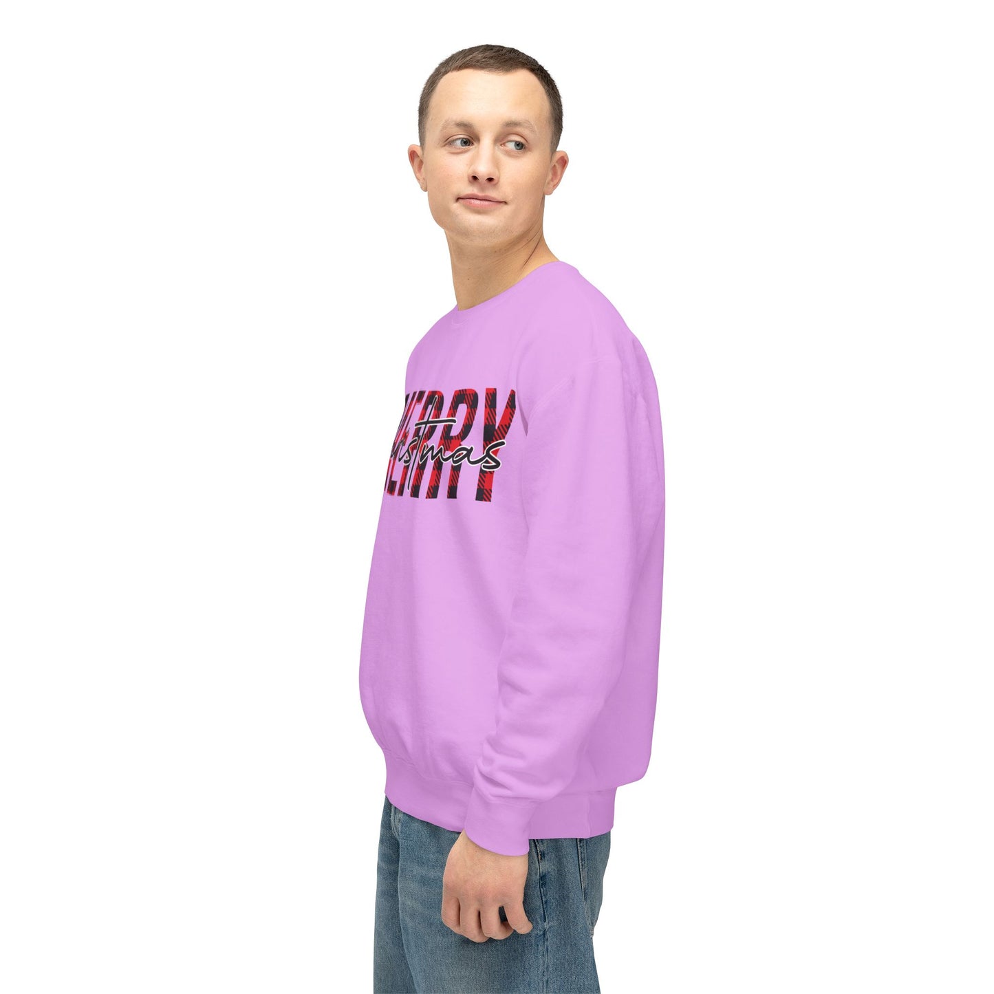 Merry Christmas Unisex Lightweight Crewneck Sweatshirt