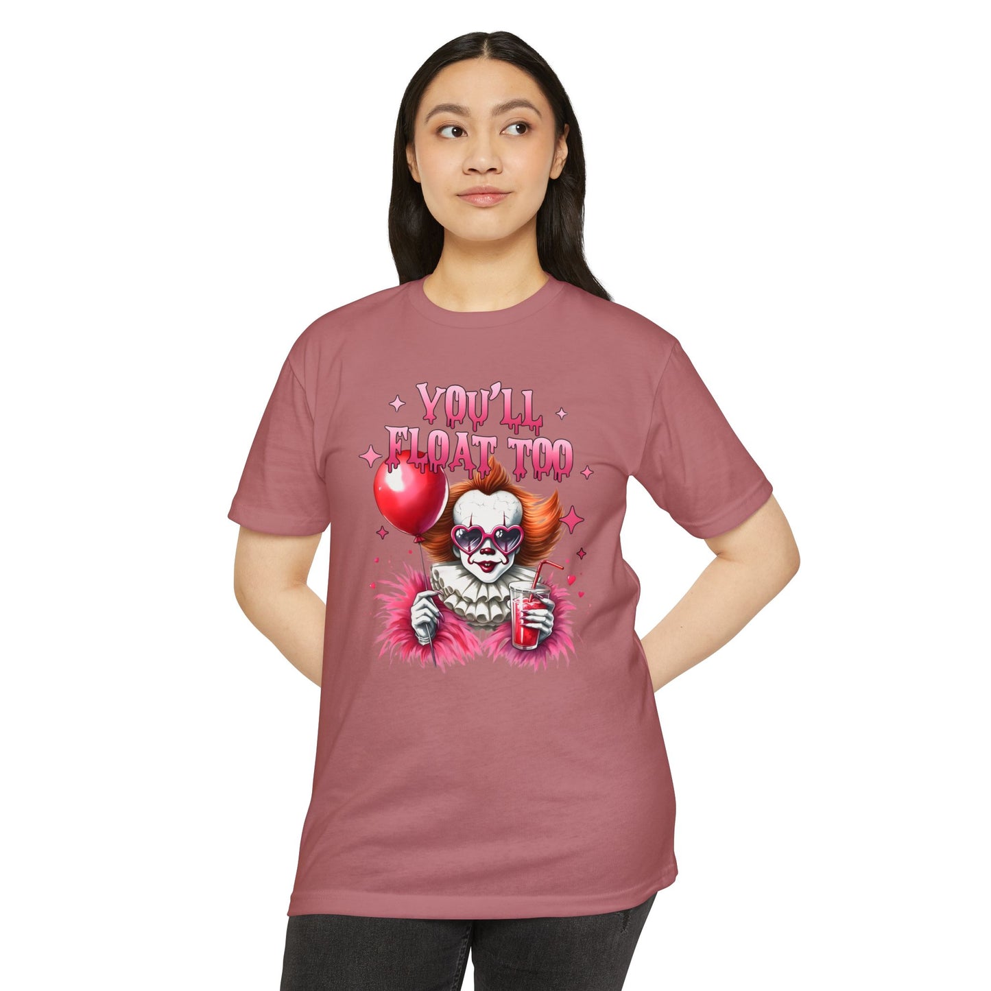 Spooky CVC Jersey T-Shirt - "You'll Float Too" Horror Tee