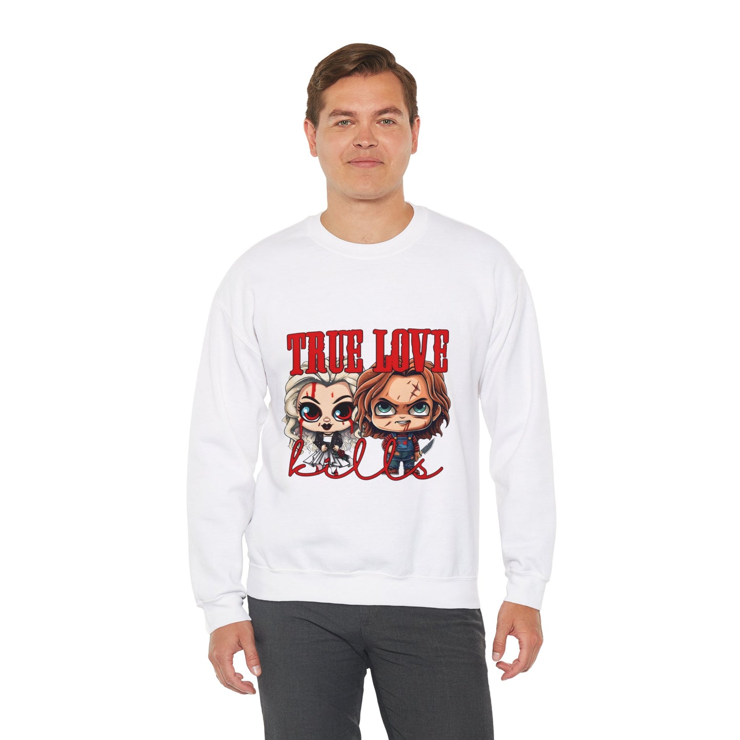 Chucky and bride Halloween Sweatshirt