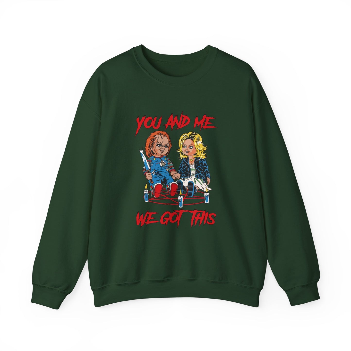 Chucky and bride Halloween Sweatshirt