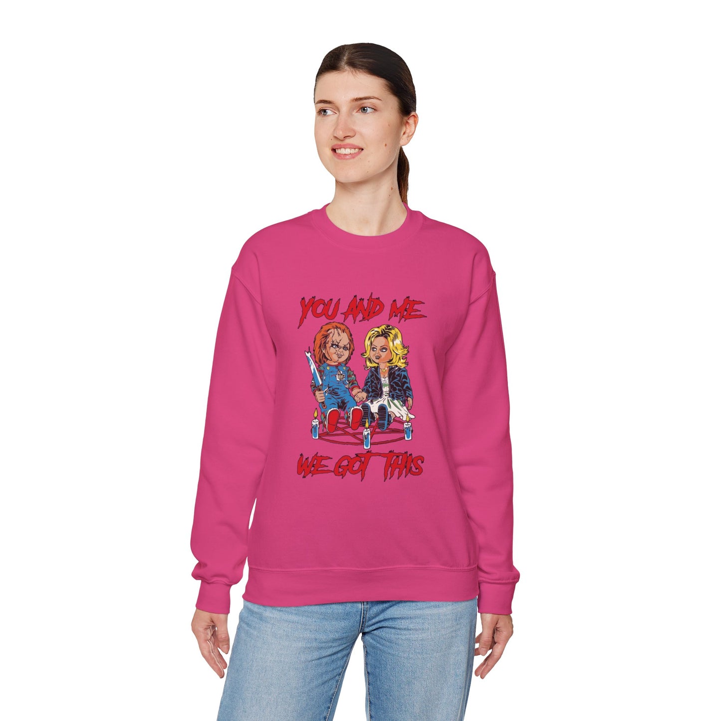 Chucky and bride Halloween Sweatshirt