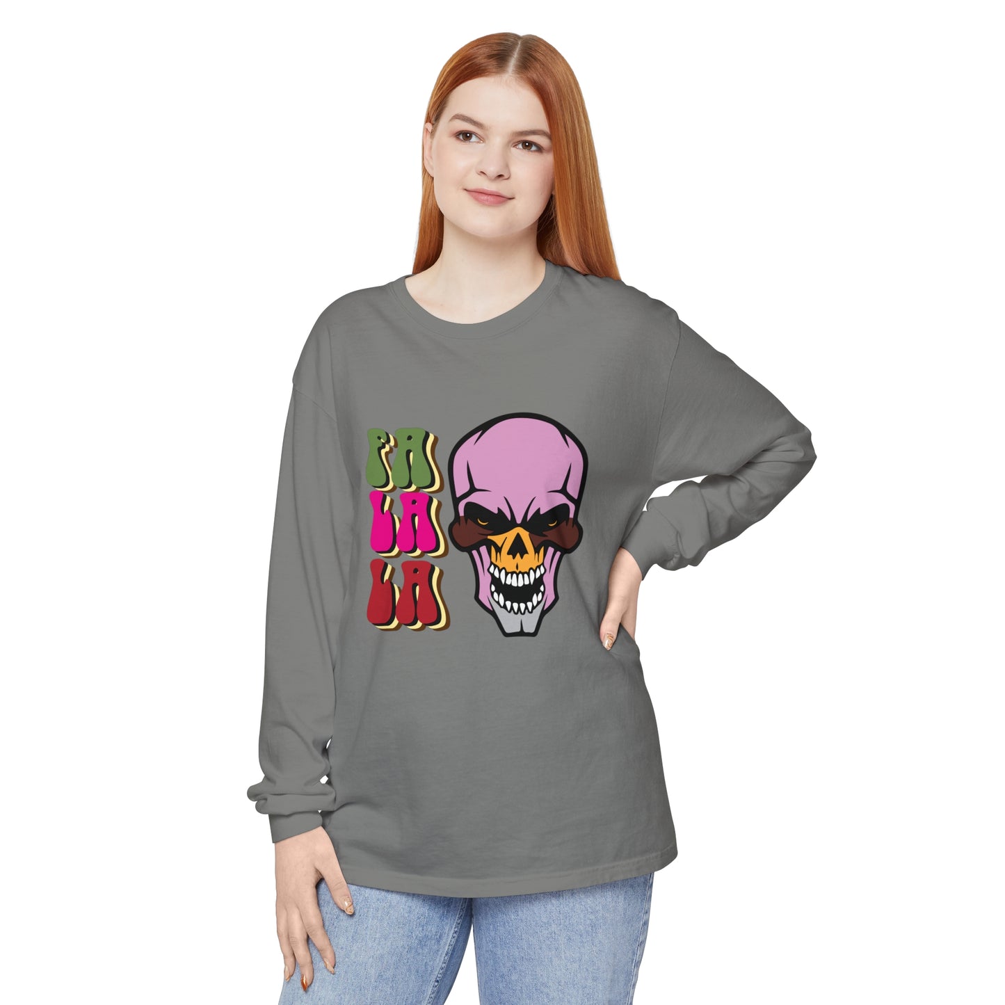 Skull Graphic Long Sleeve T-Shirt for Christmas