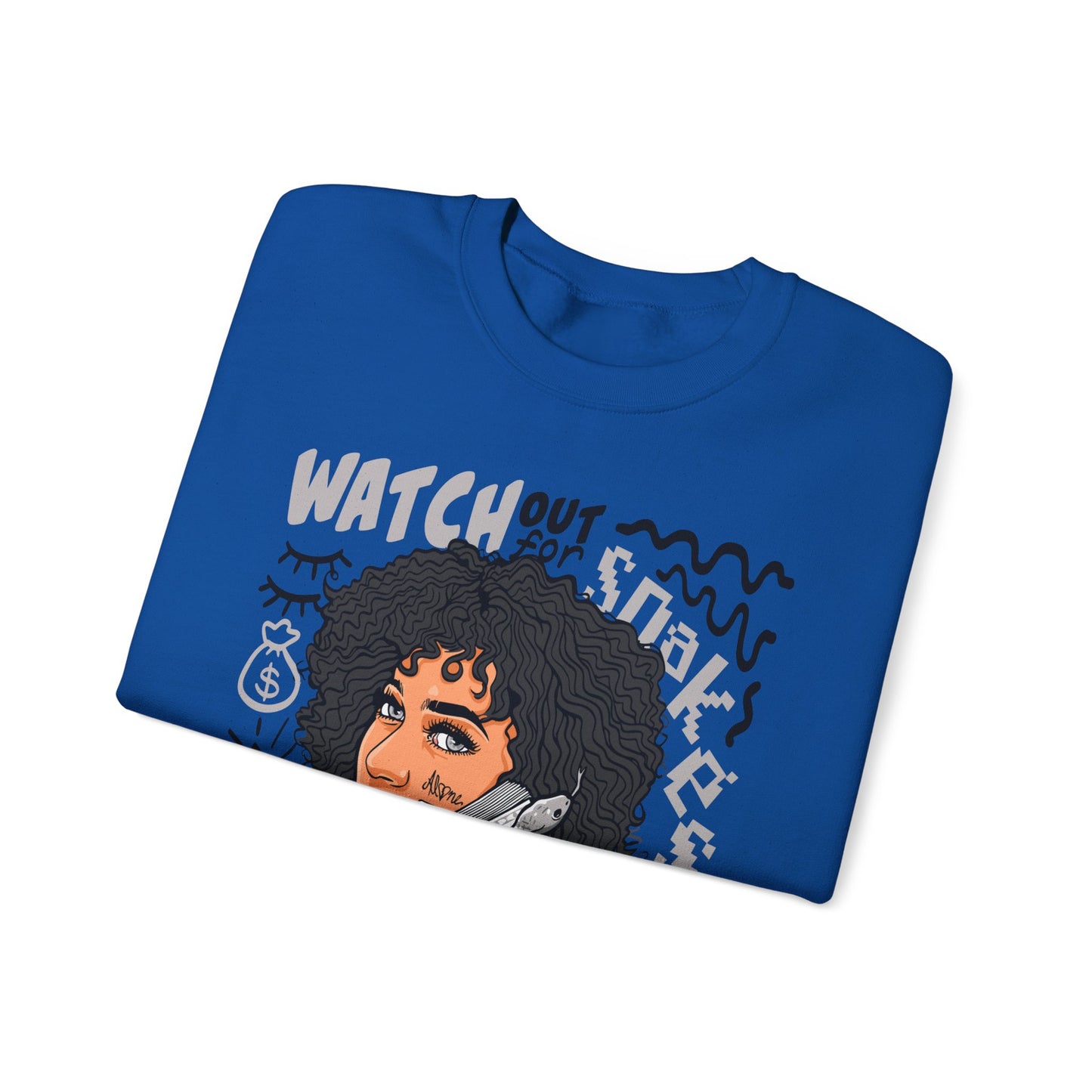 Watch Out for Snakes Crewneck Sweatshirt - Bold Graphic Design
