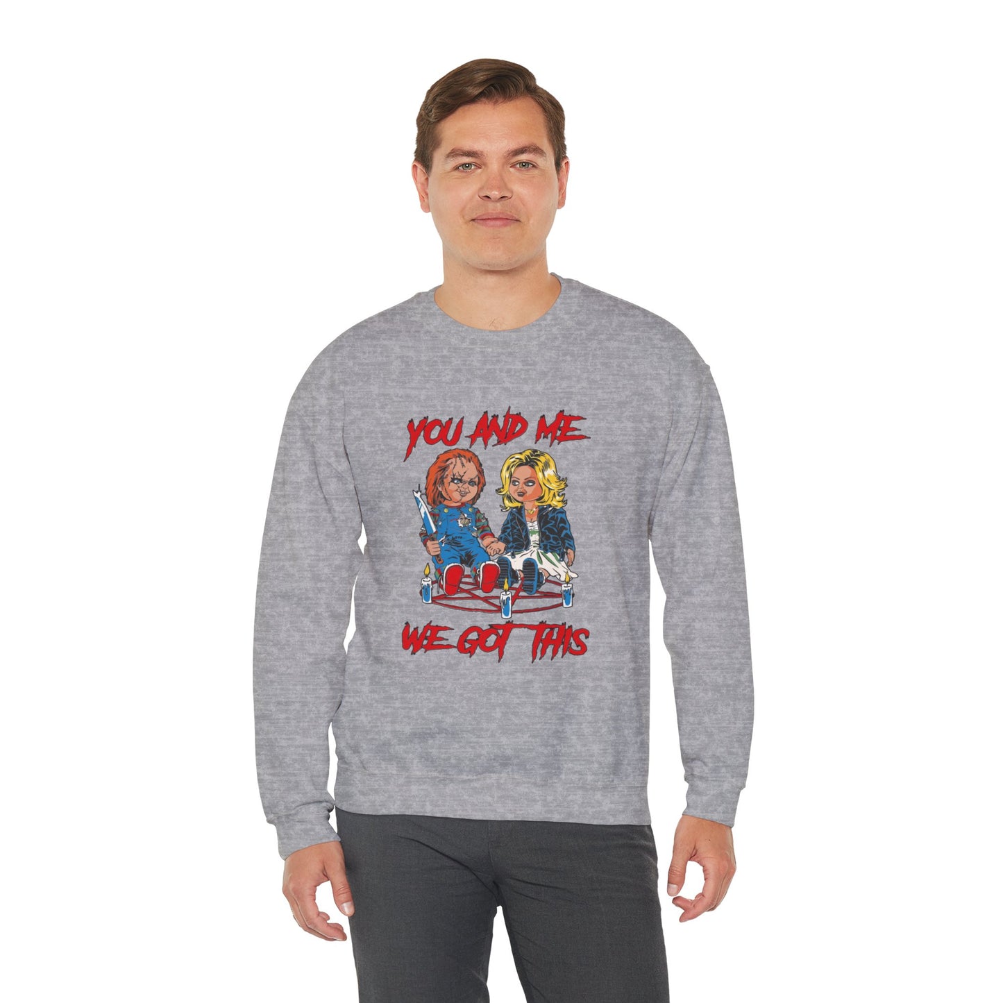 Chucky and bride Halloween Sweatshirt