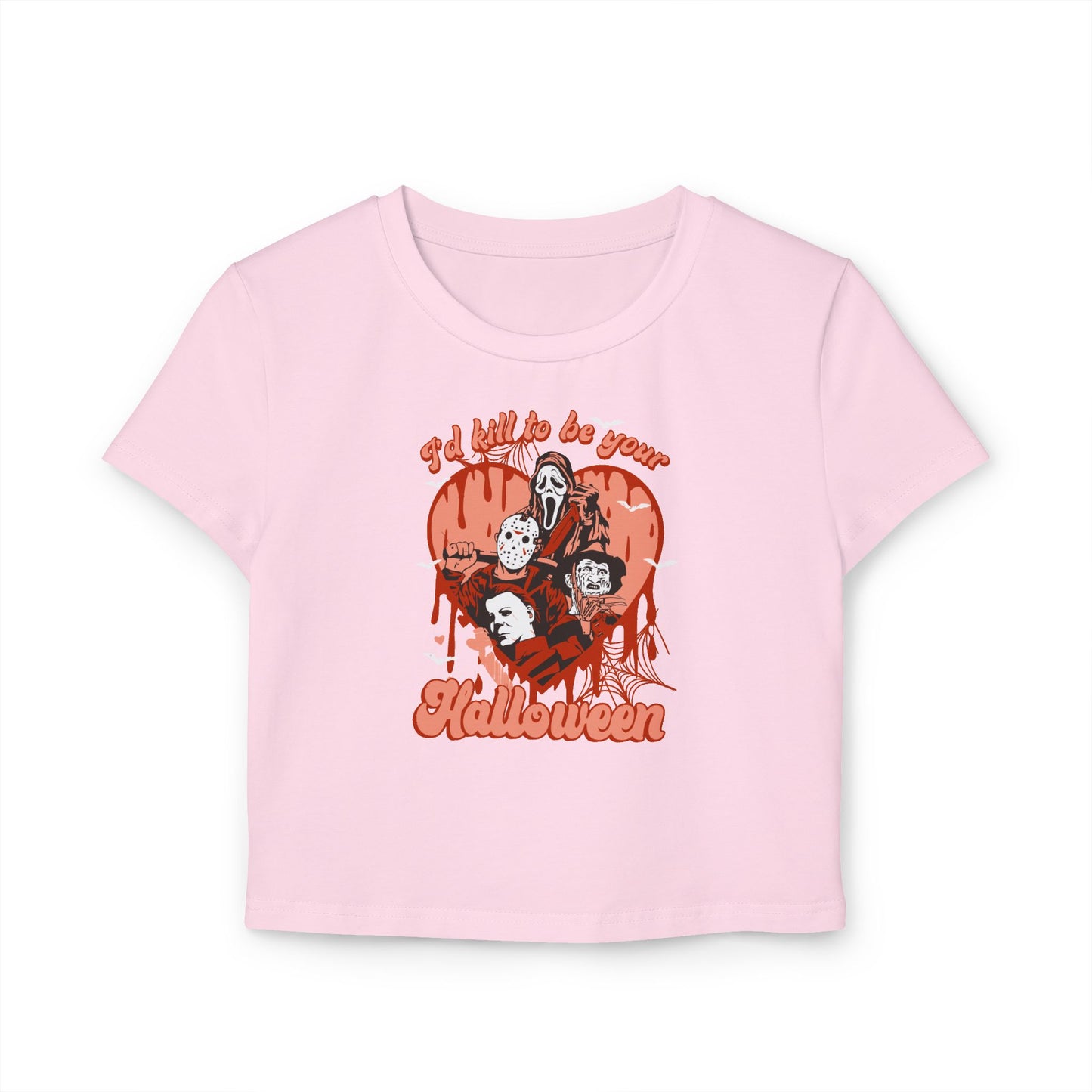 Bold Statement Women's Baby Tee - Halloween Graphic Design for Casual Style