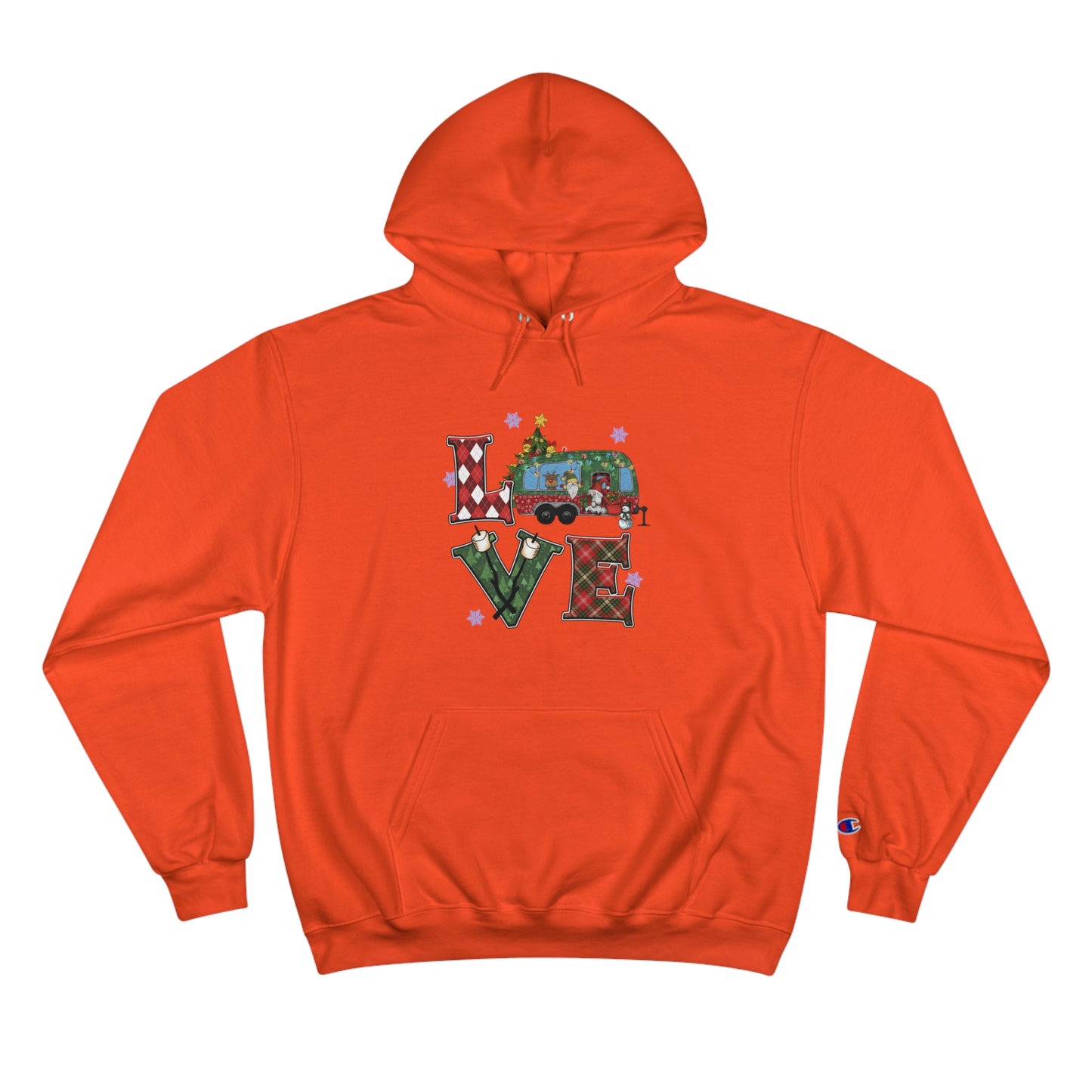 Festive Love Champion Hoodie - Christmas Truck Design