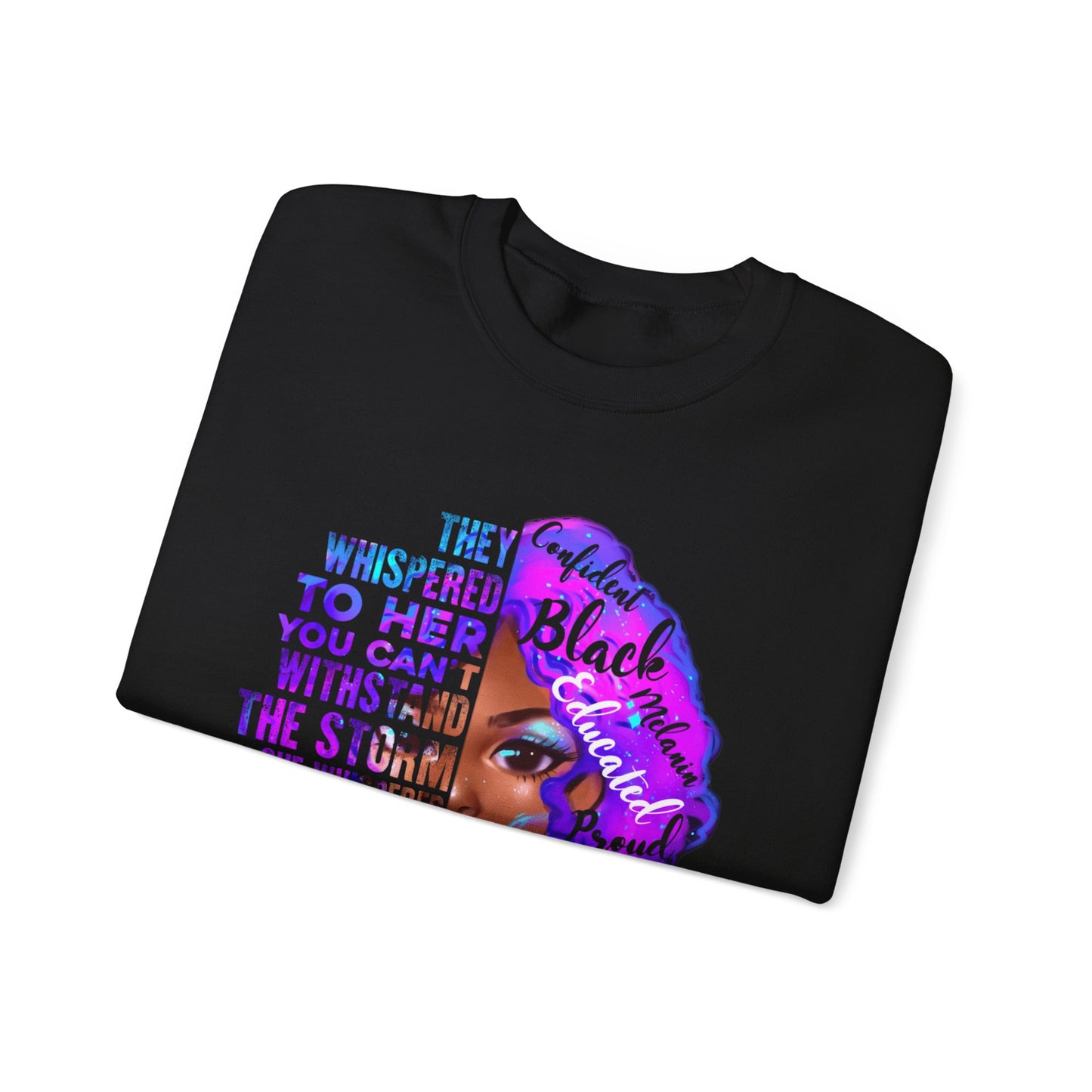 Black Educated Heavy Crew Sweatshirt