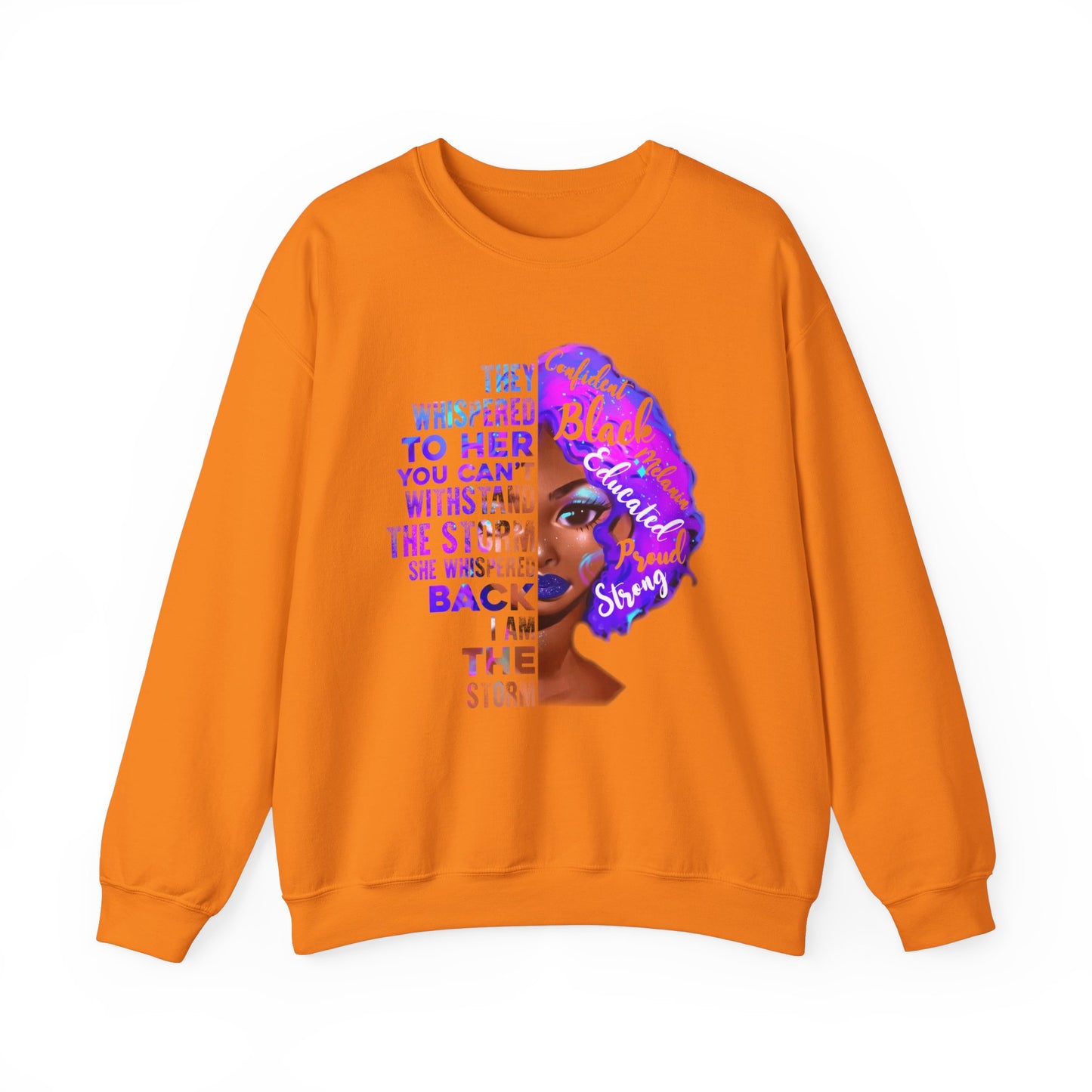 Black Educated Heavy Crew Sweatshirt