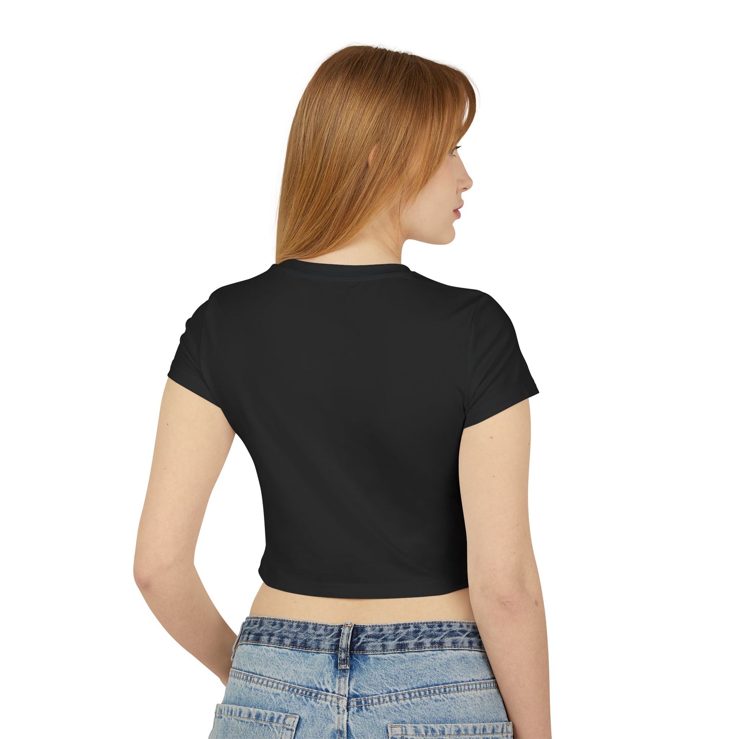 Bold Statement Women's Baby Tee - Halloween Graphic Design for Casual Style